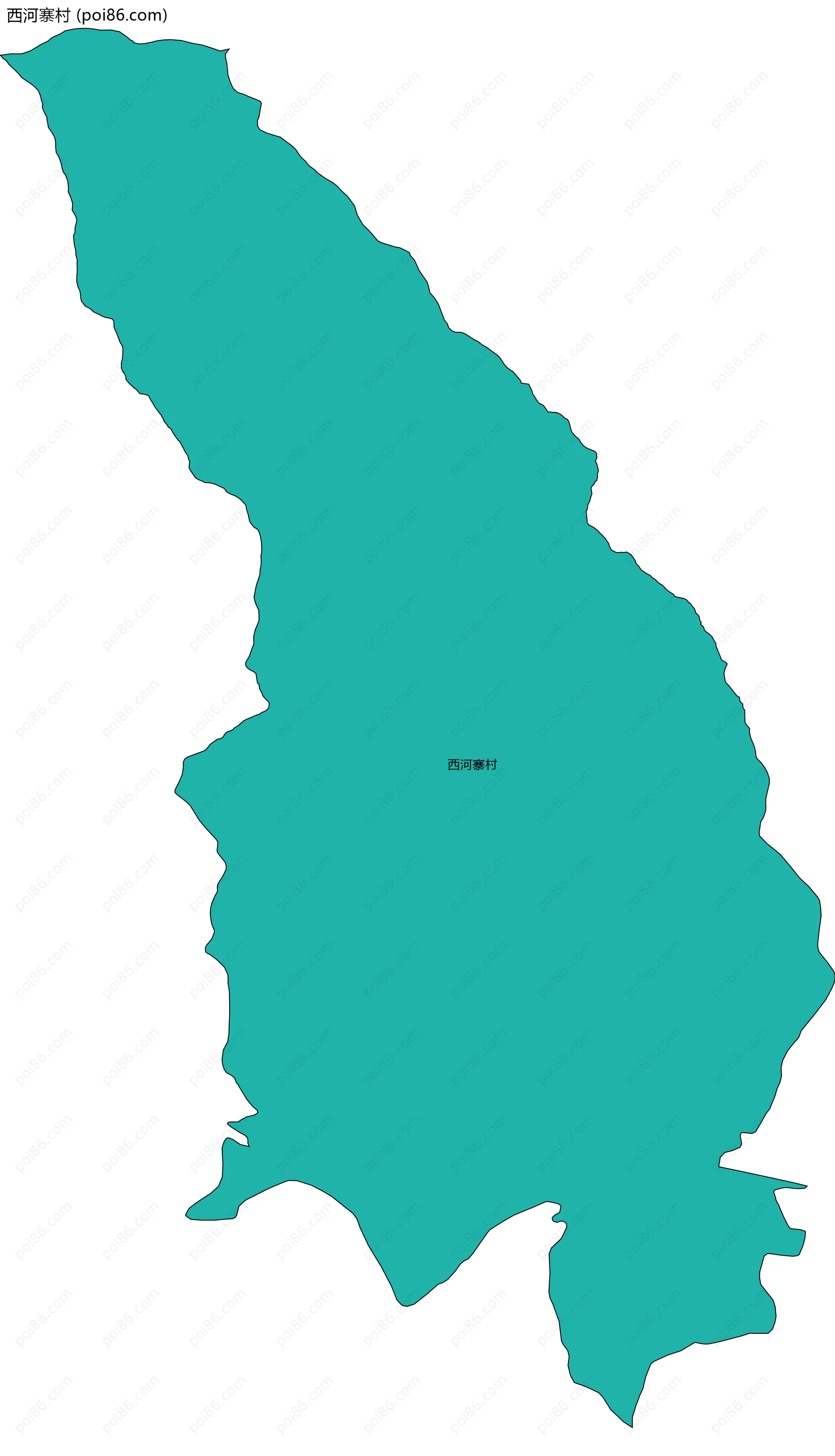 西河寨村边界地图