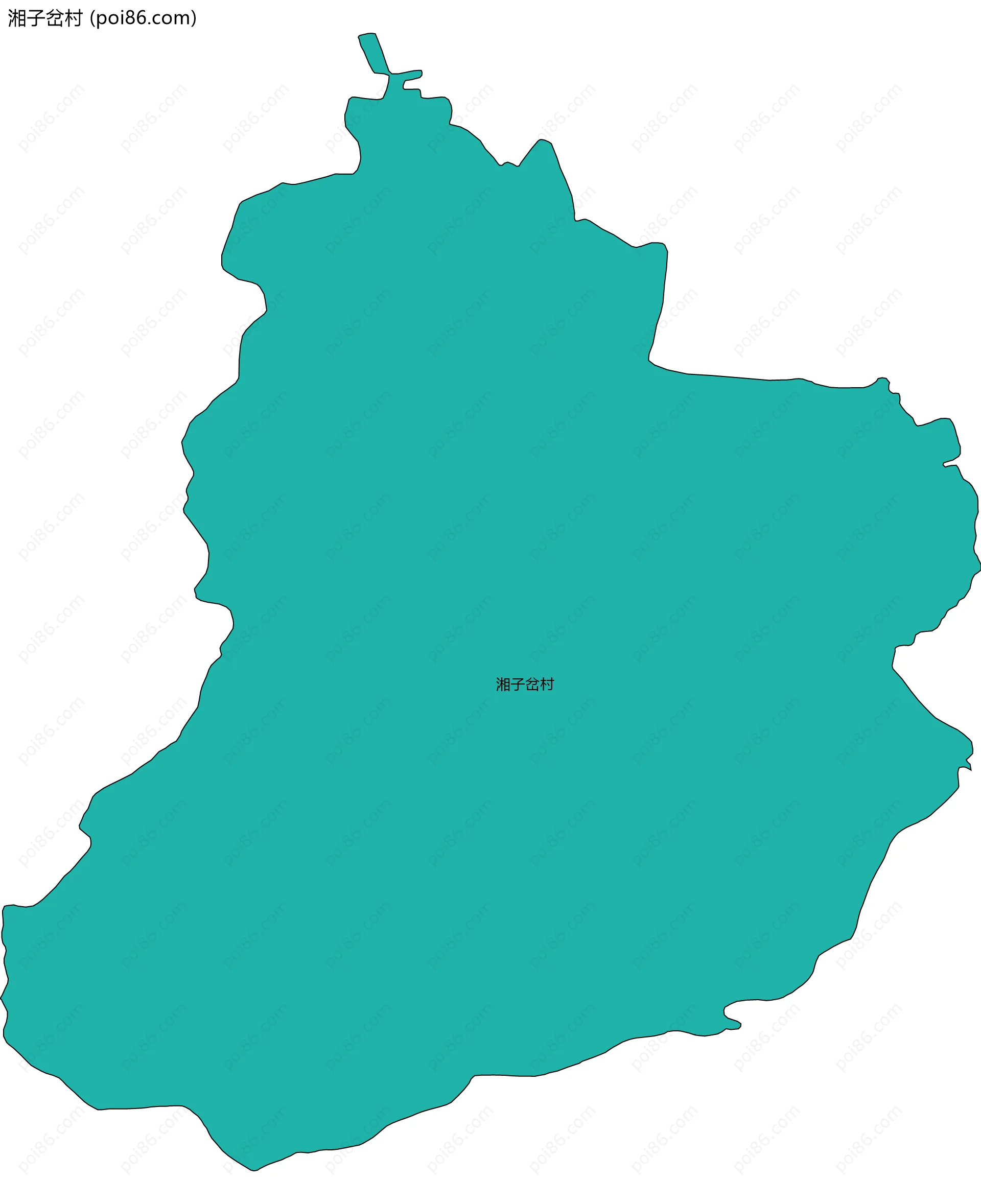 湘子岔村边界地图