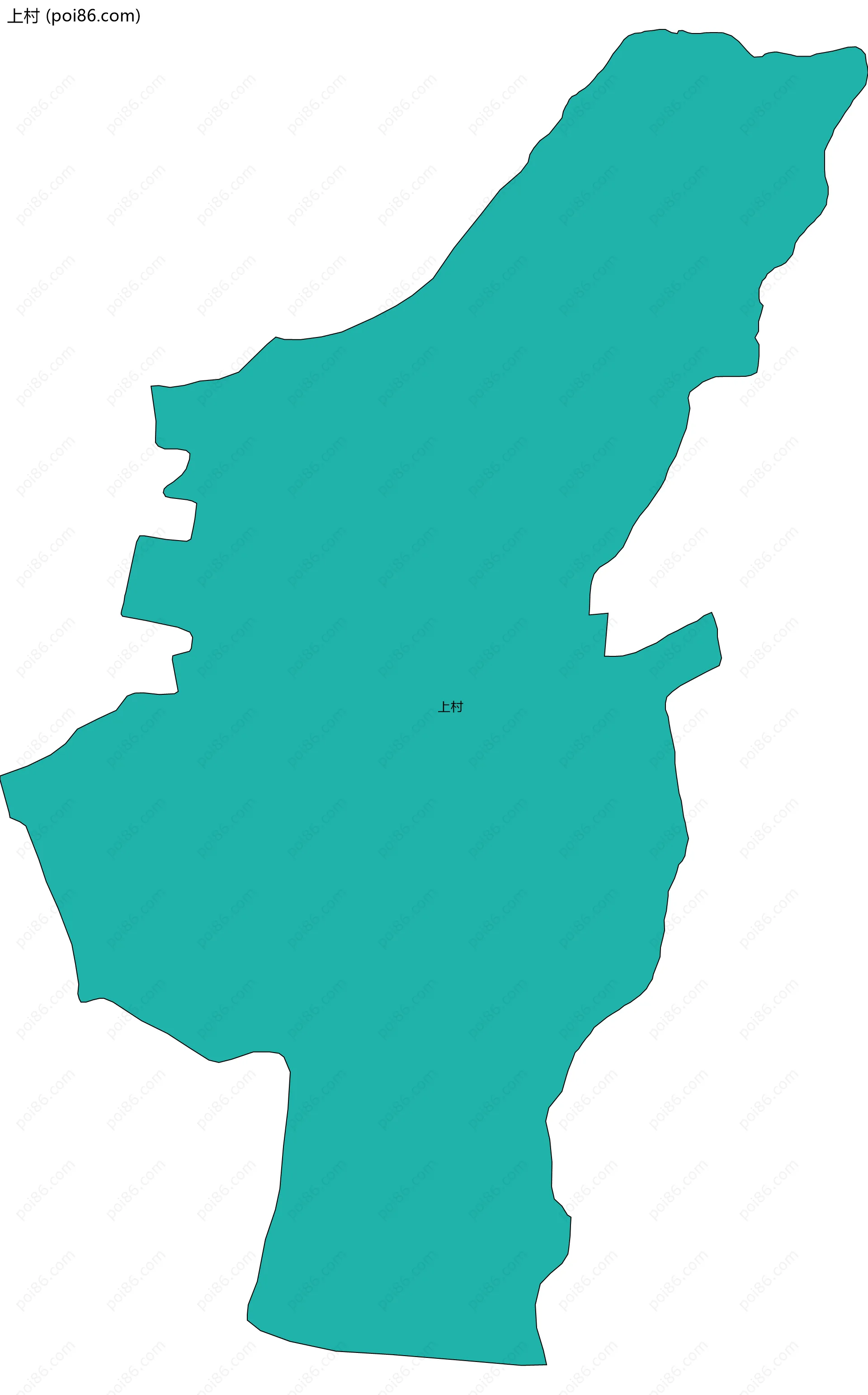 上村边界地图