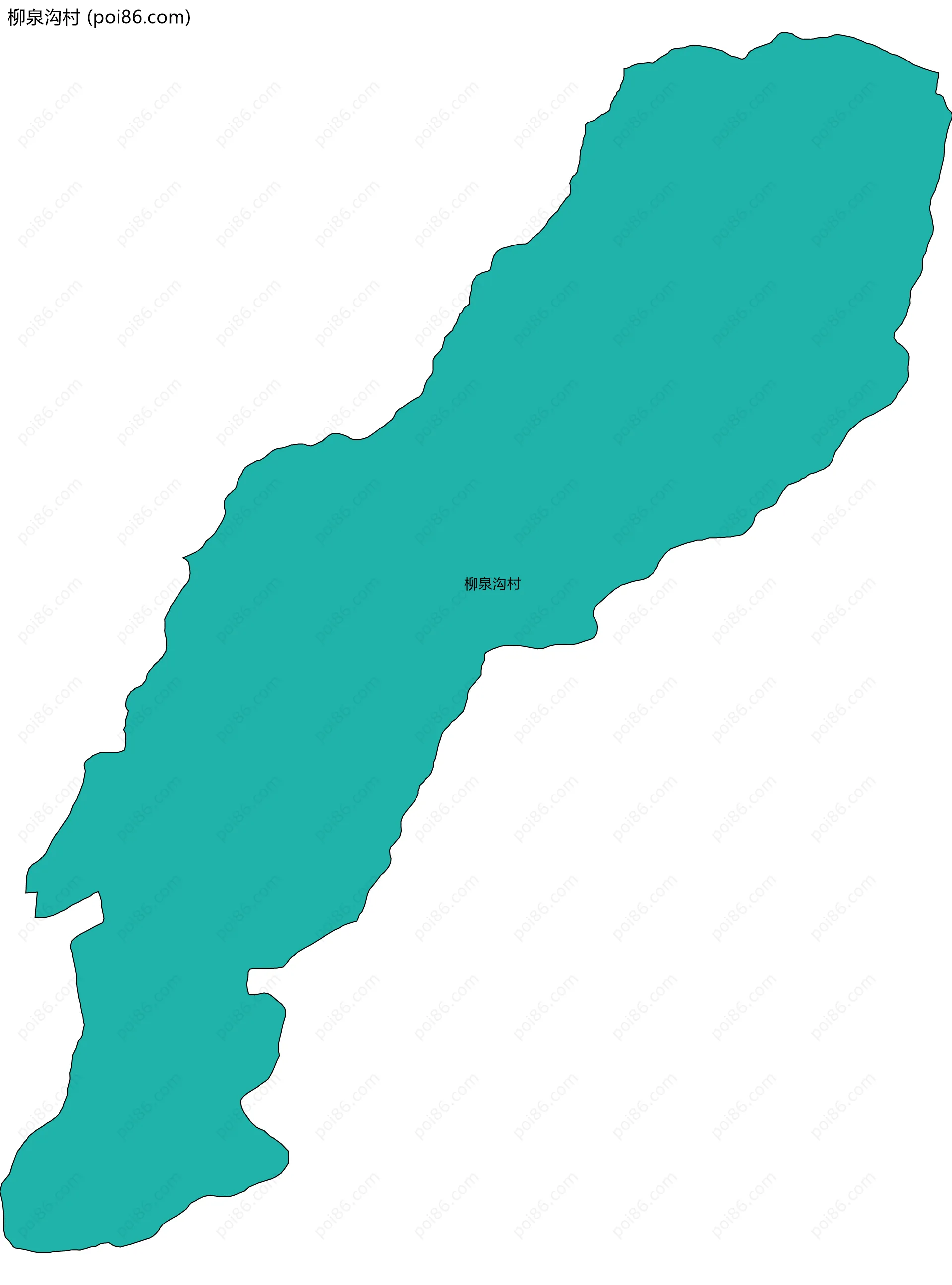 柳泉沟村边界地图