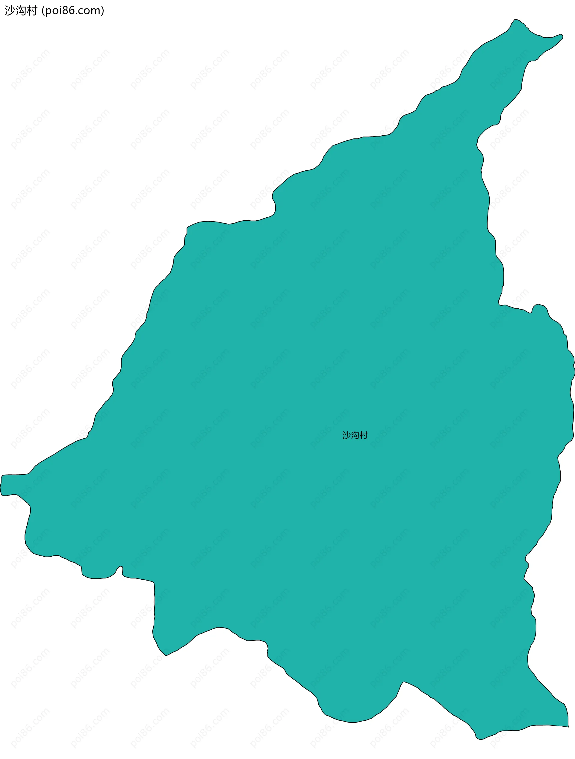 沙沟村边界地图