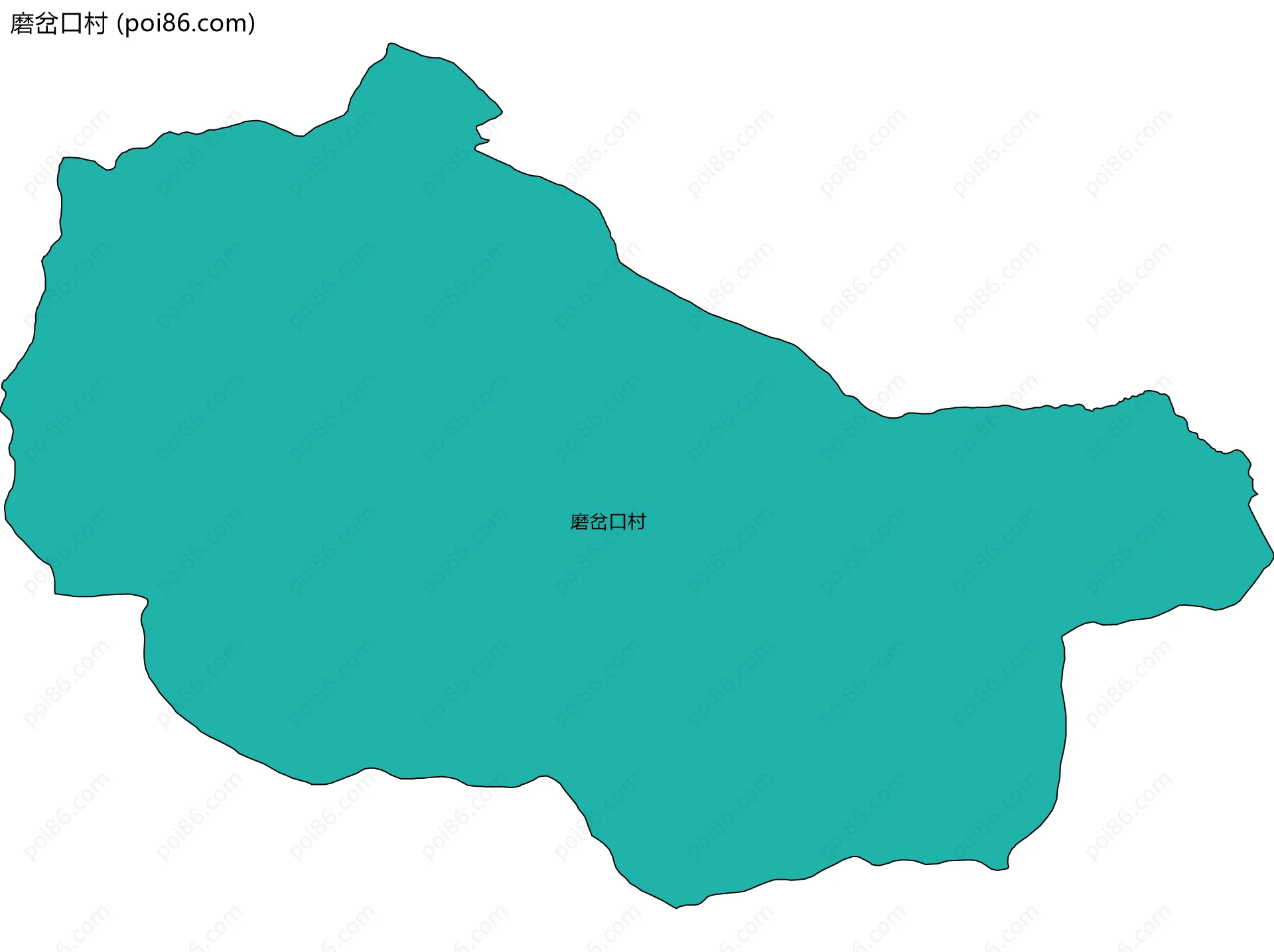 磨岔口村边界地图
