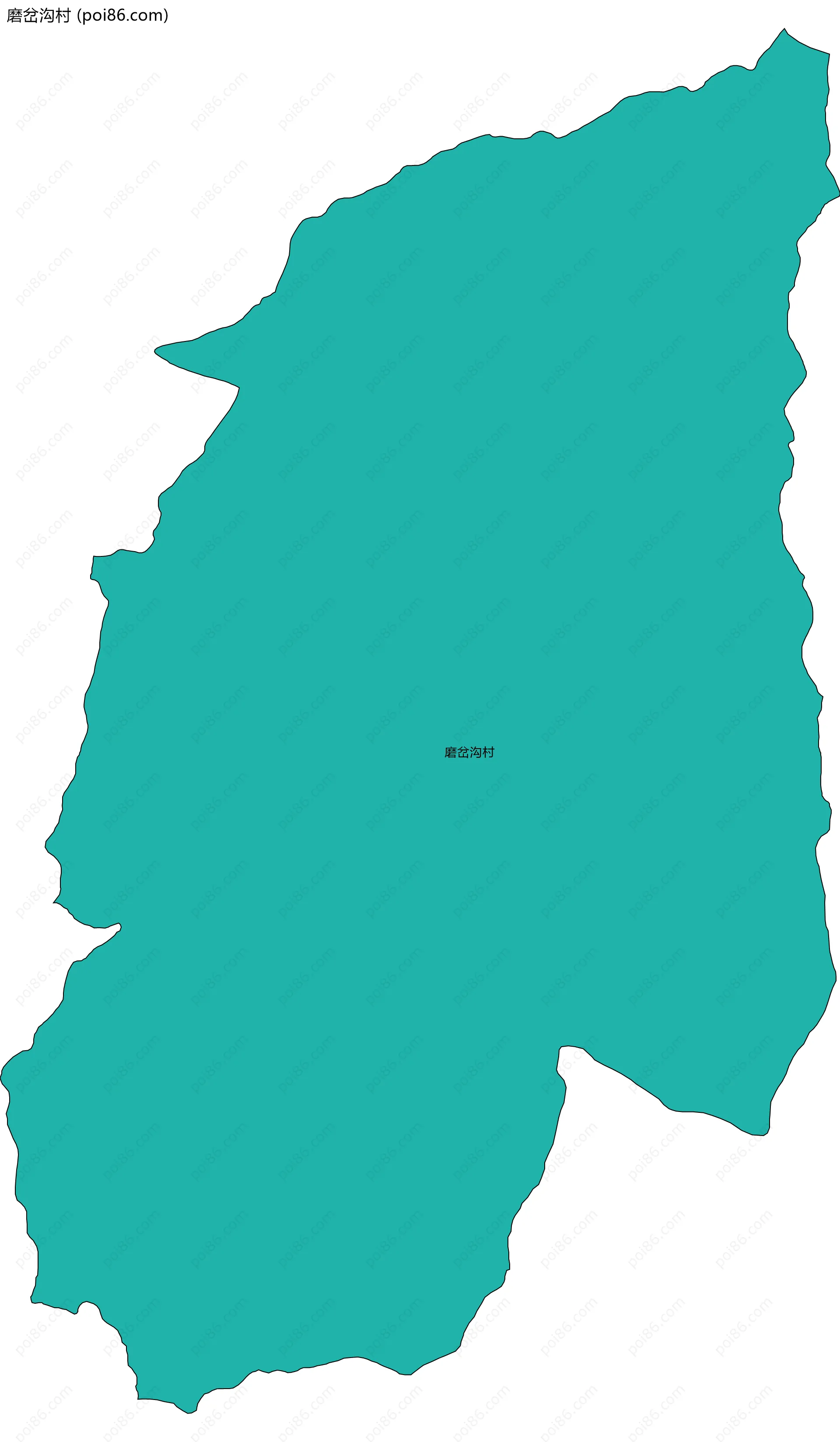 磨岔沟村边界地图