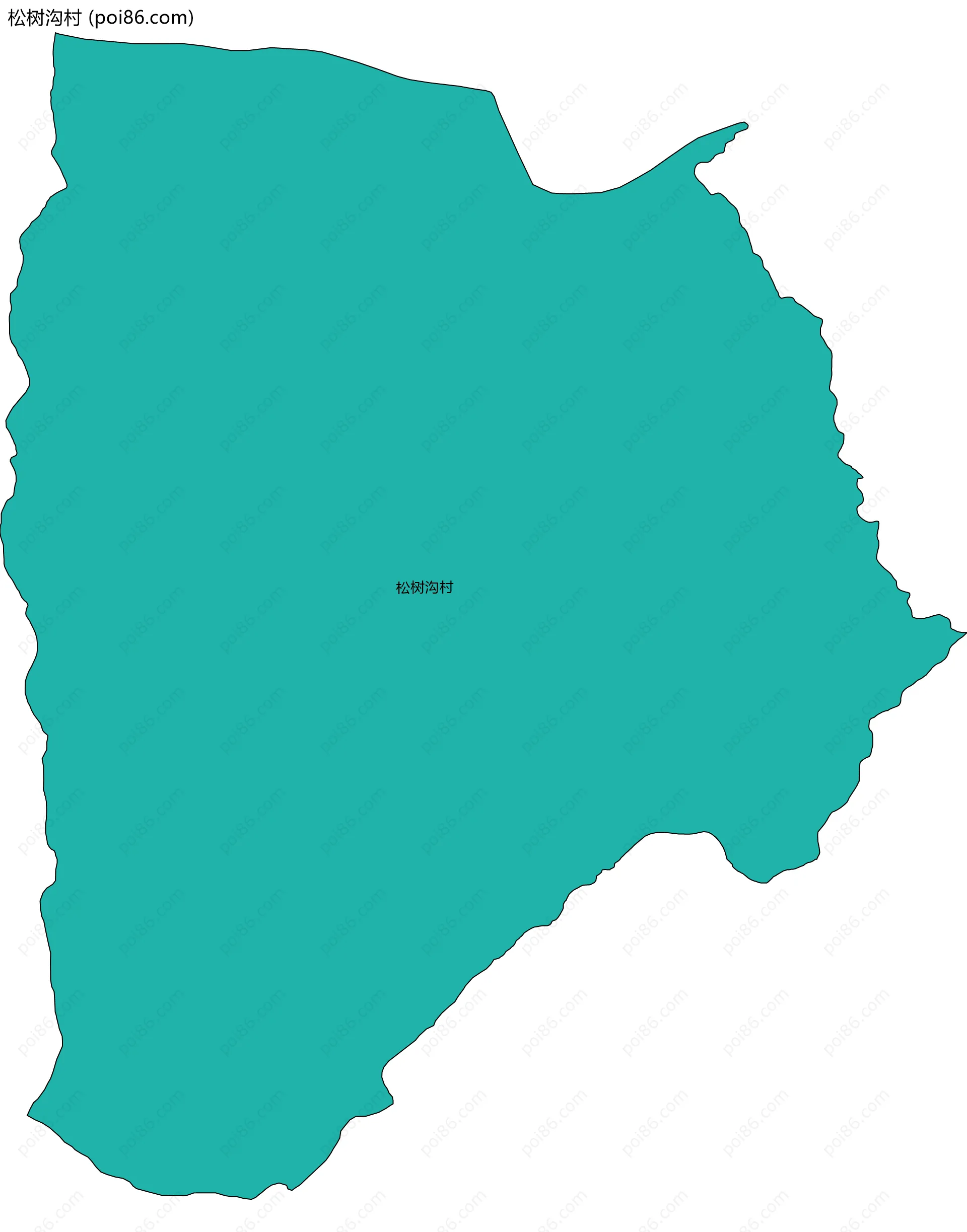松树沟村边界地图