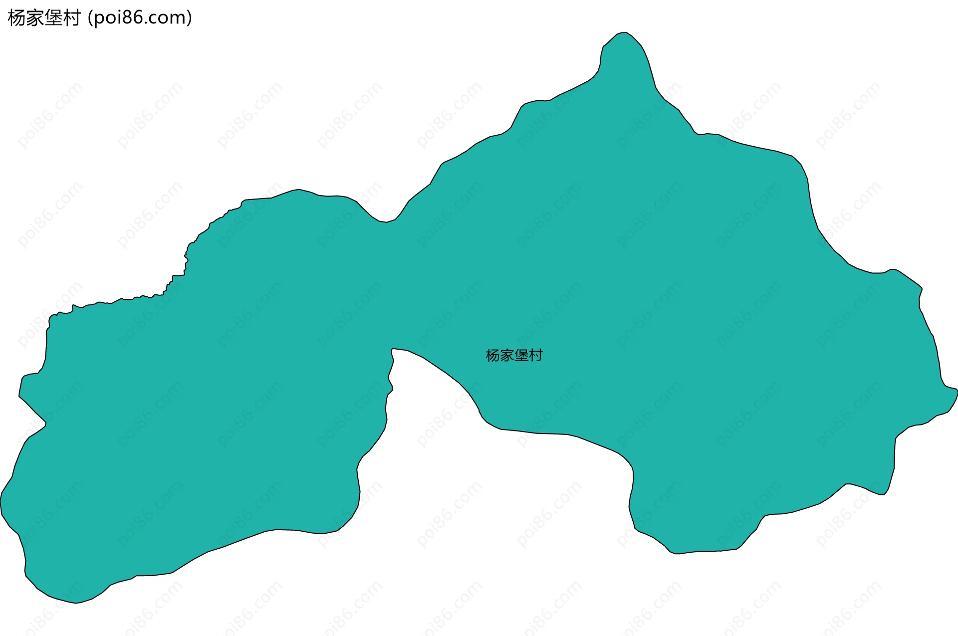 杨家堡村边界地图