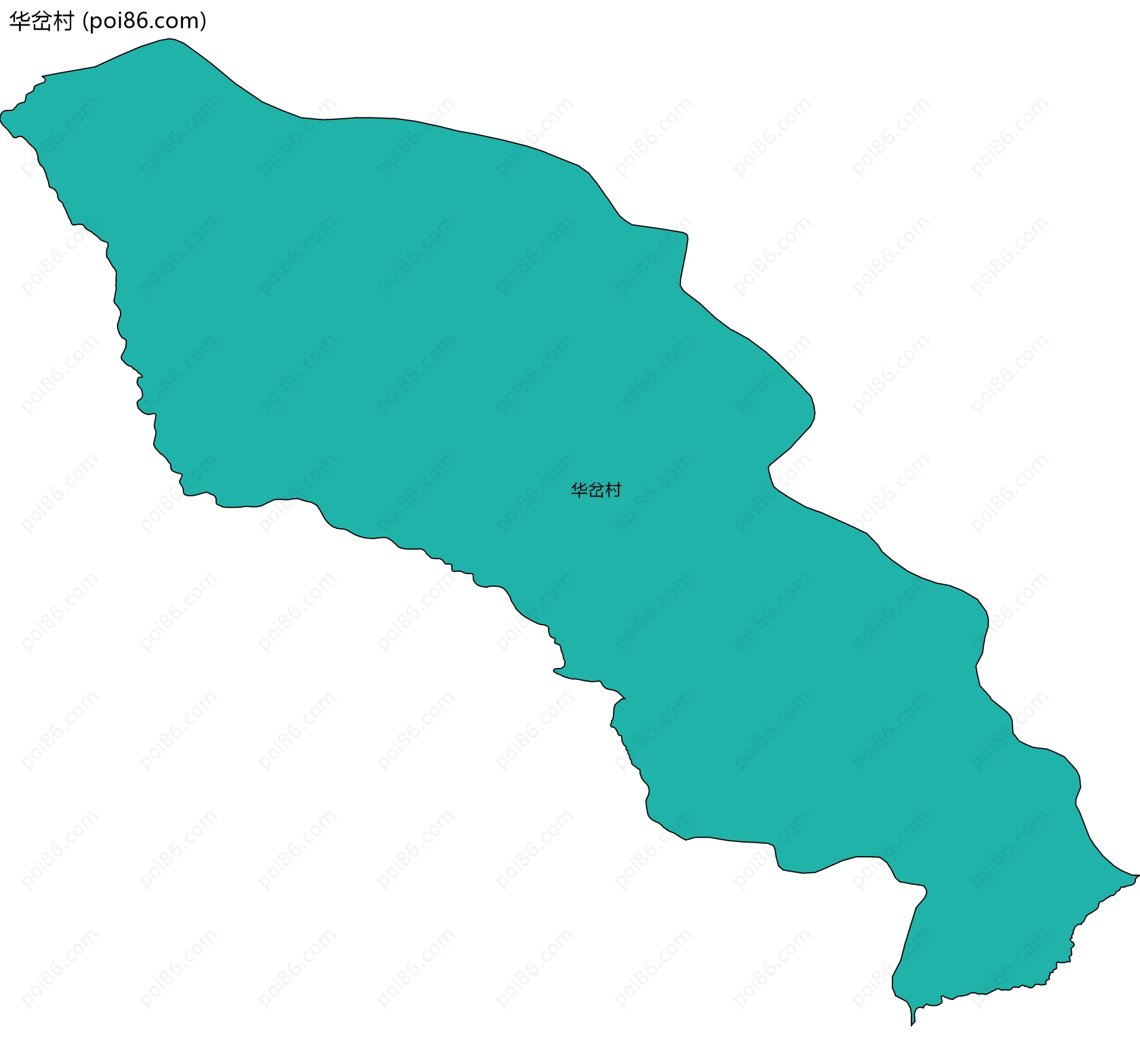 华岔村边界地图