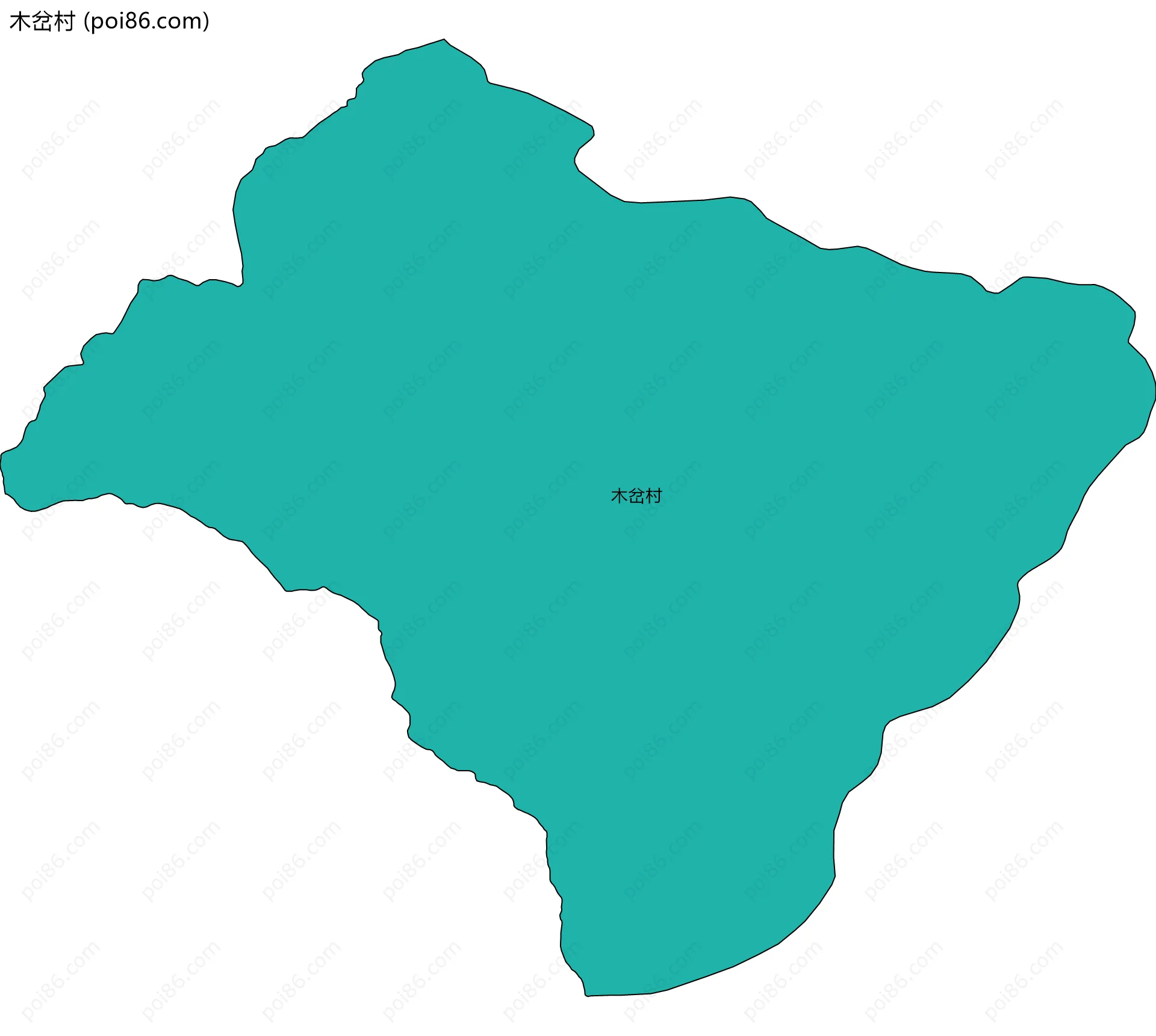 木岔村边界地图