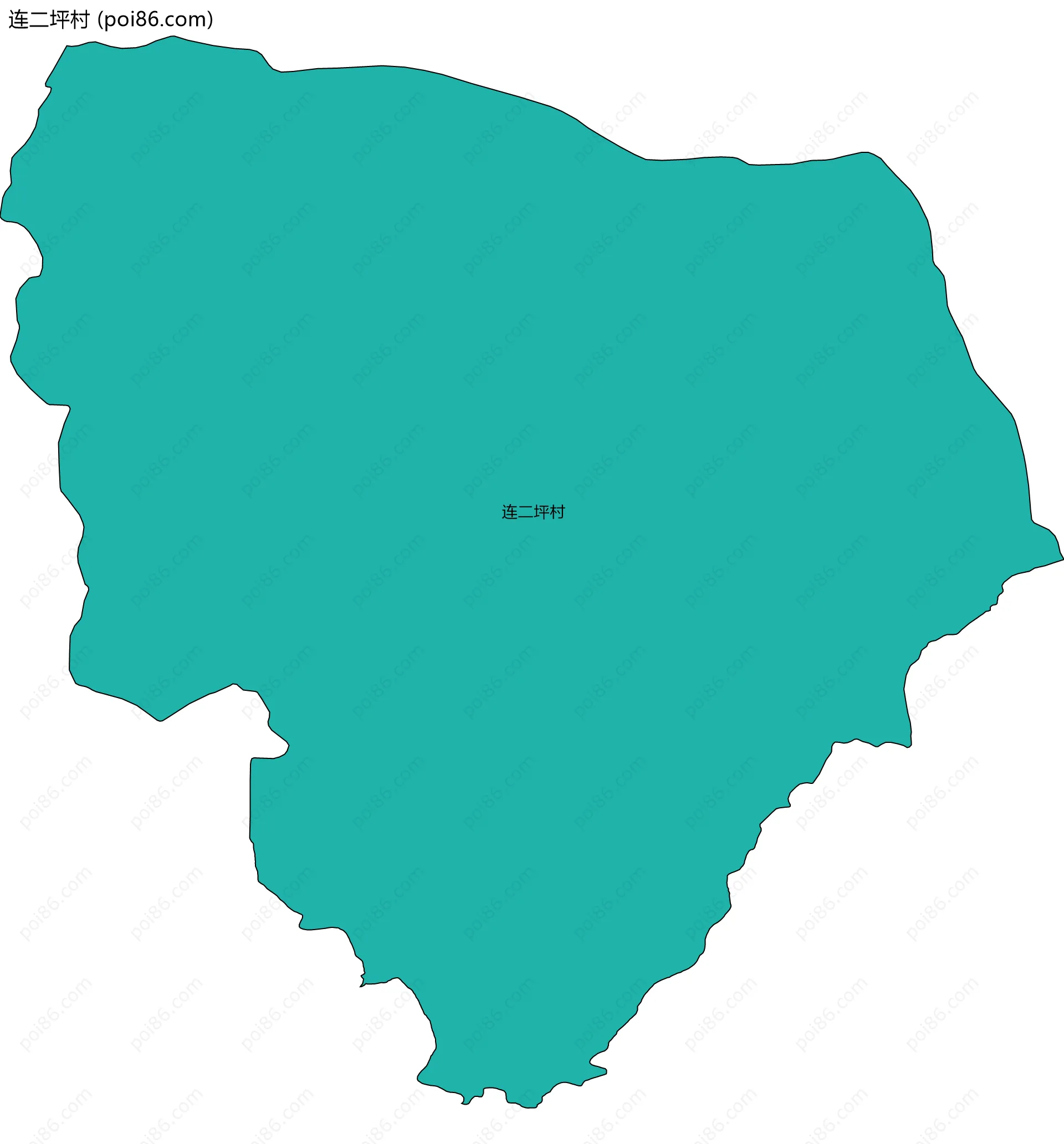连二坪村边界地图