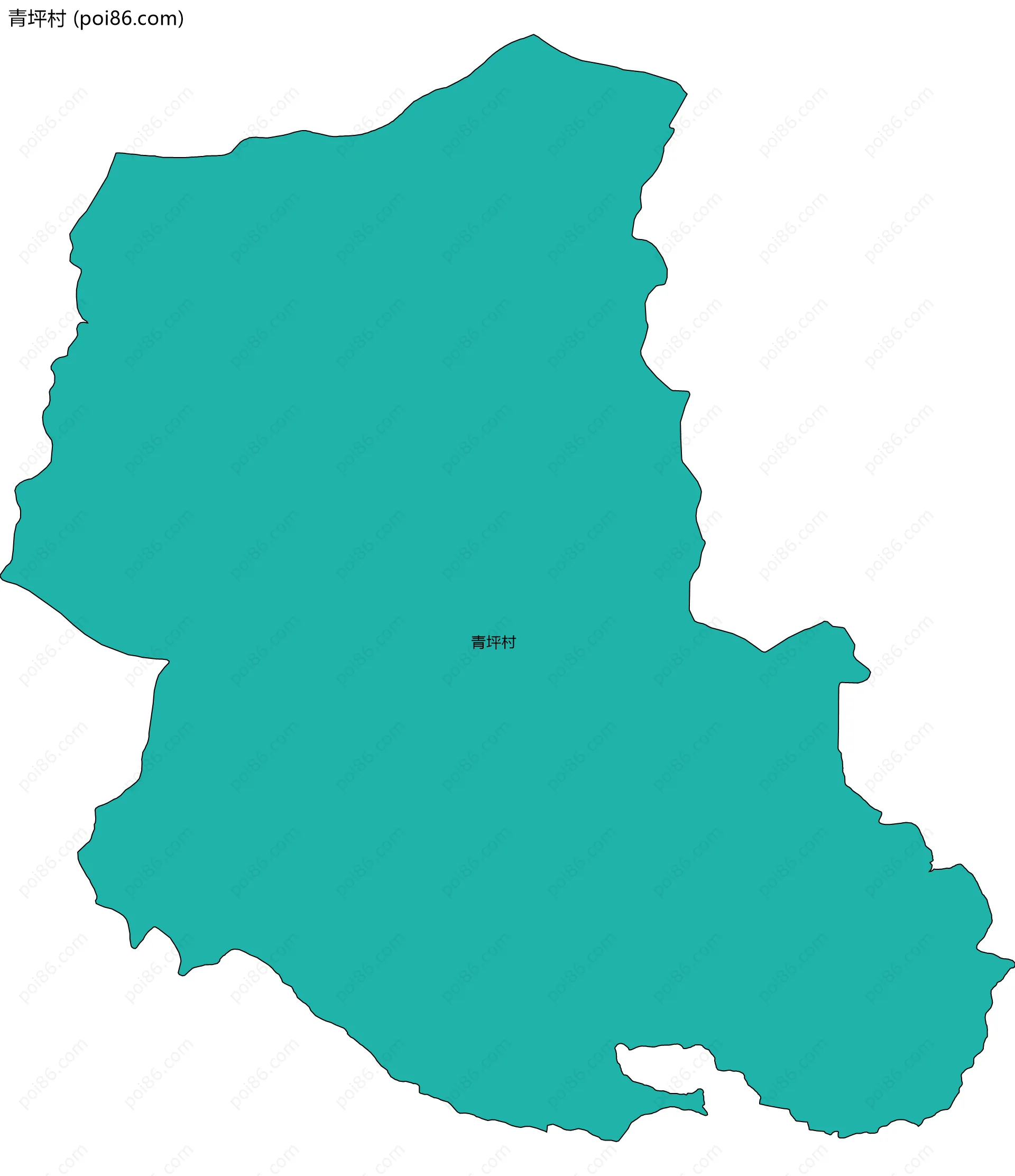 青坪村边界地图