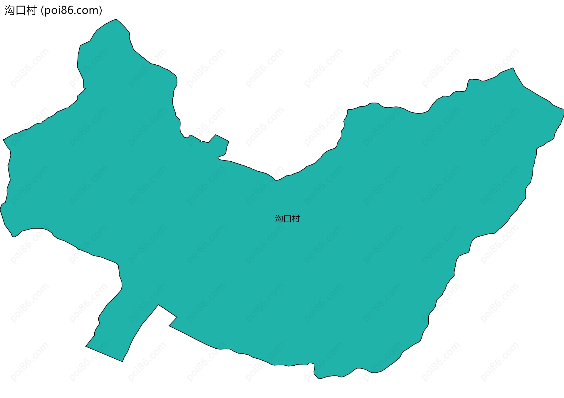 沟口村边界地图