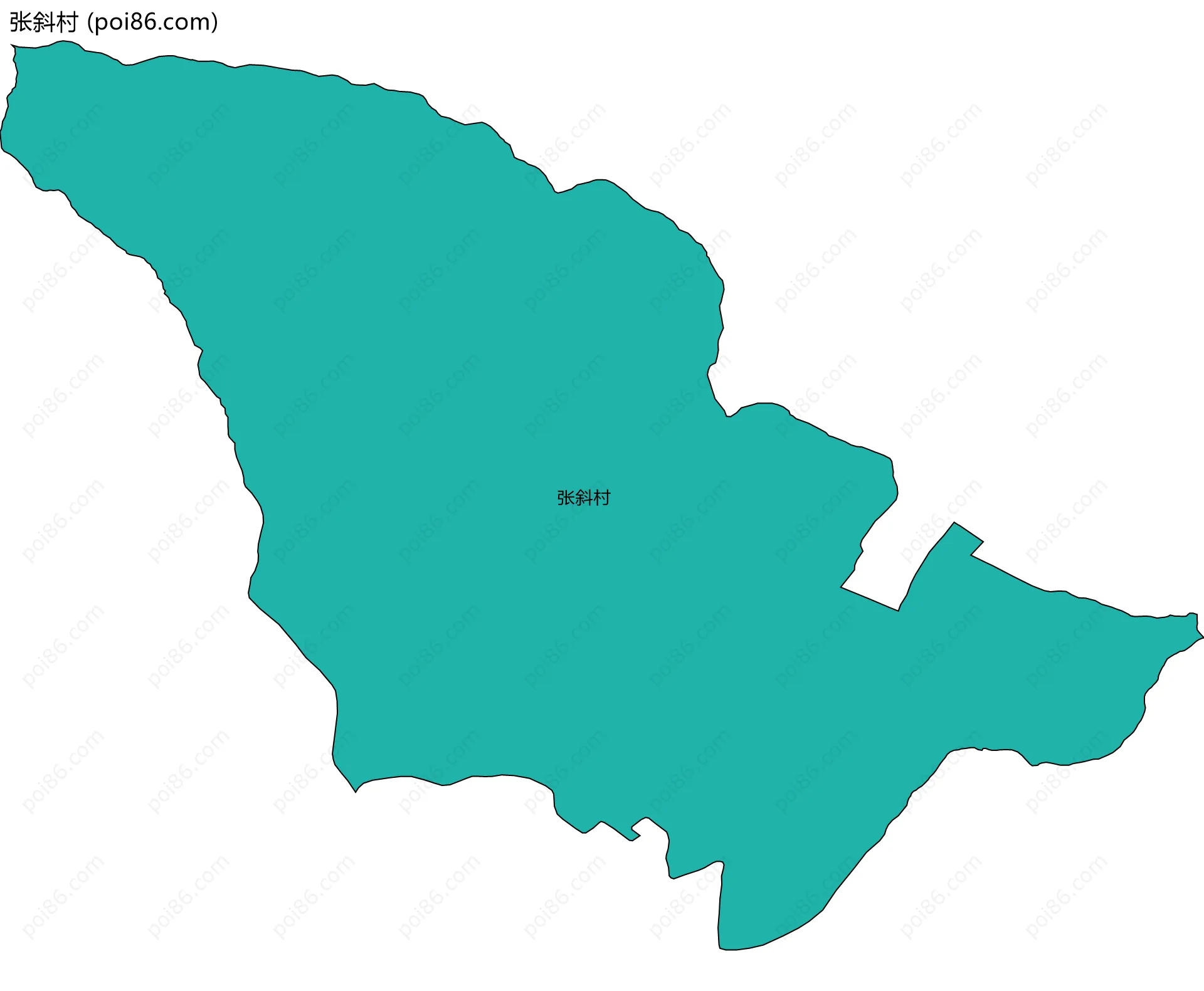 张斜村边界地图