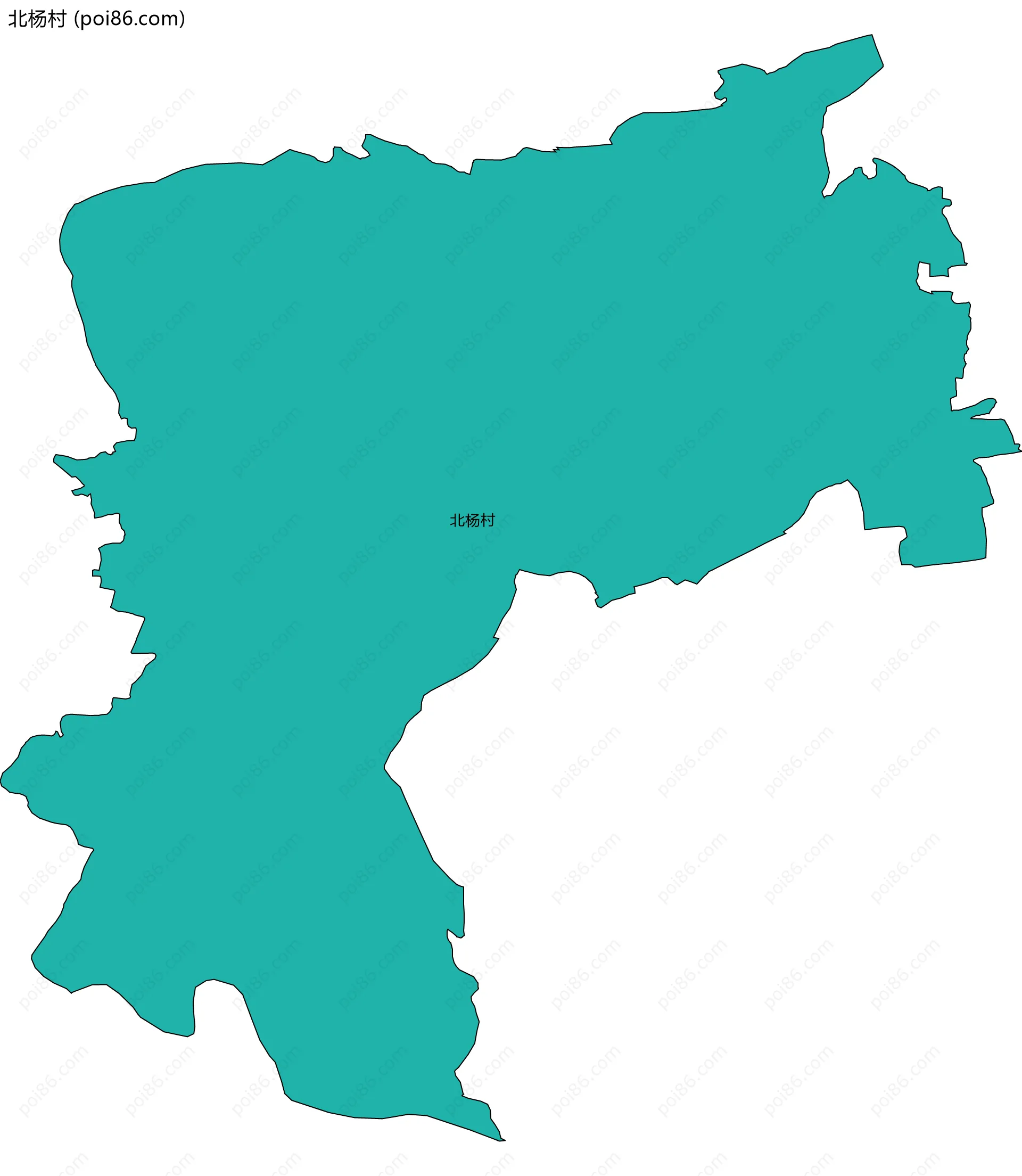 北杨村边界地图