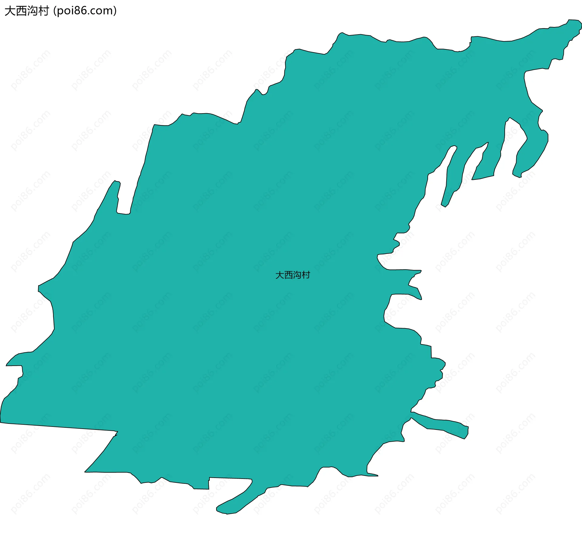 大西沟村边界地图