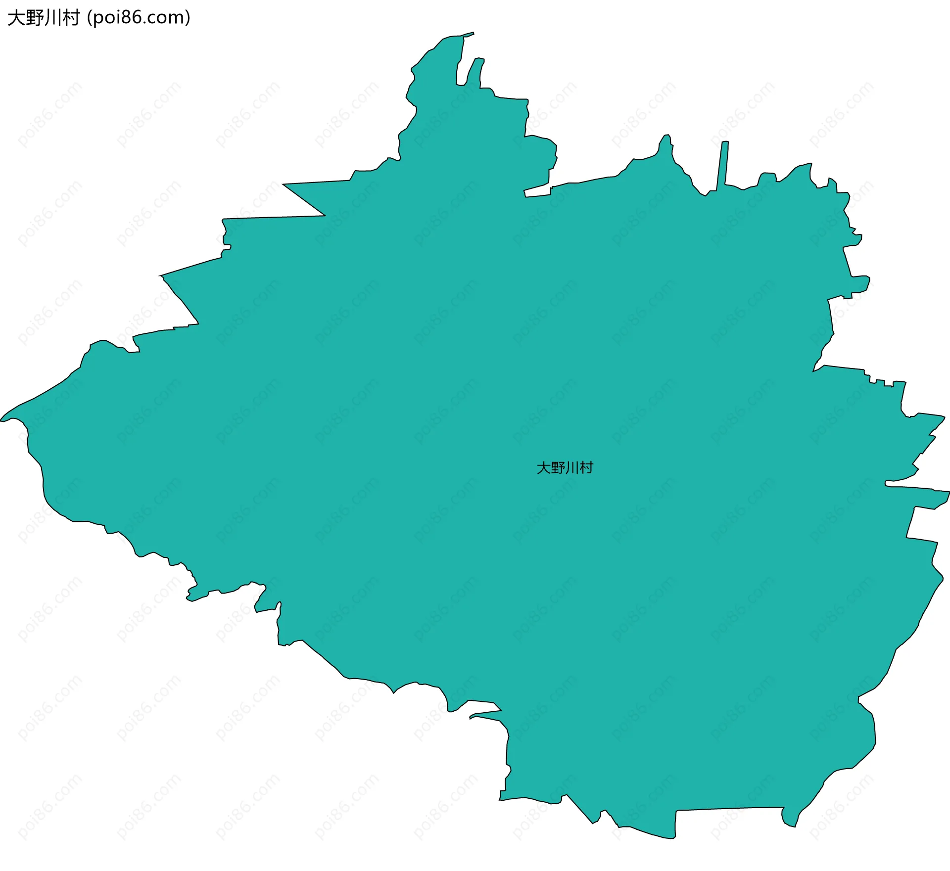 大野川村边界地图