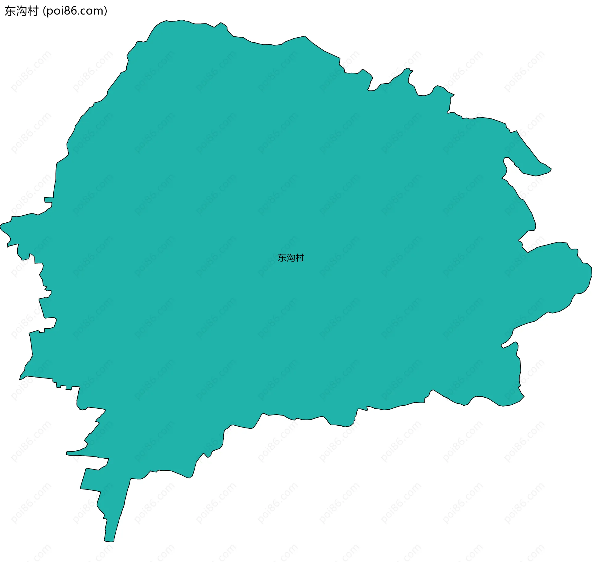 东沟村边界地图