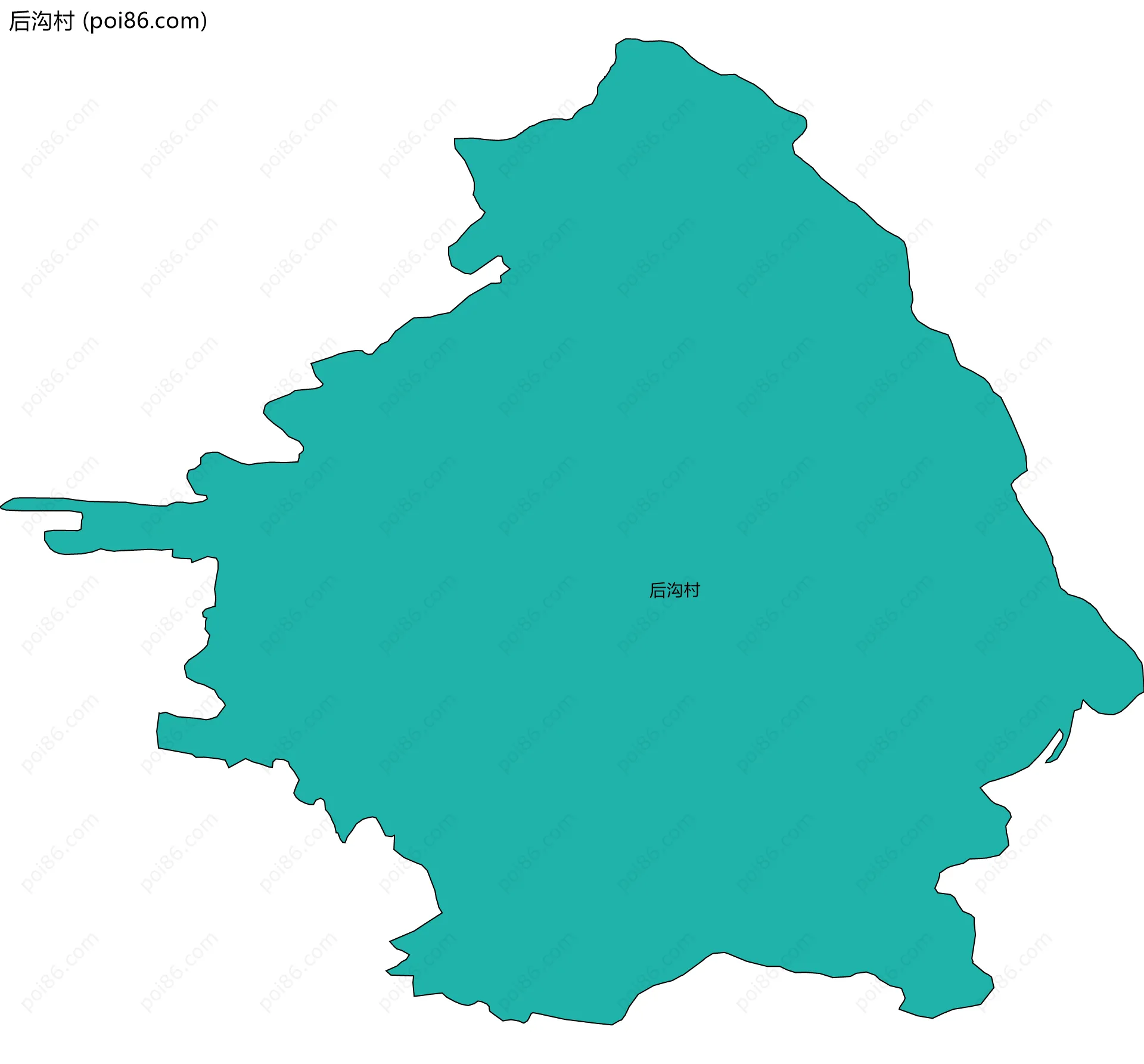 后沟村边界地图