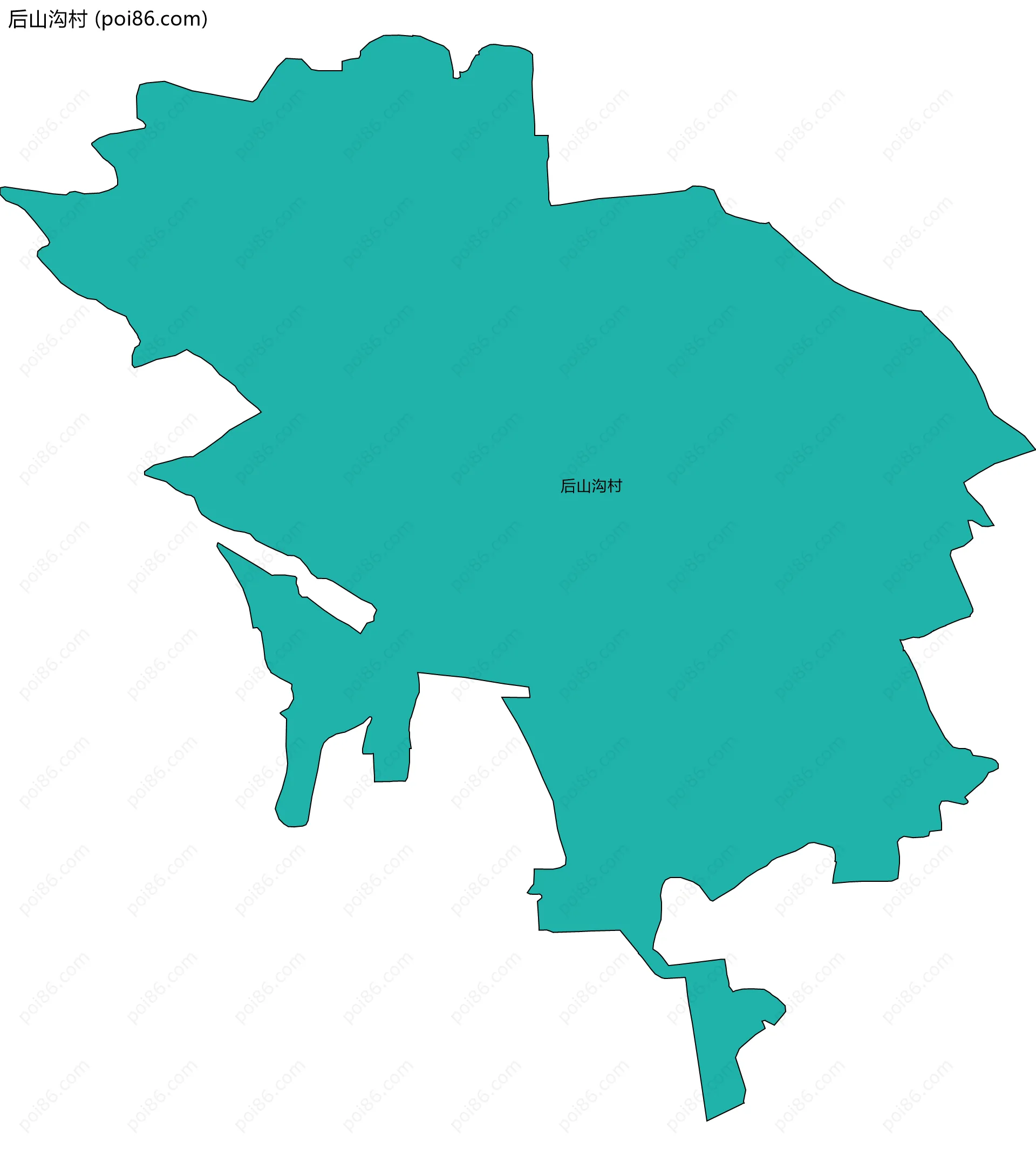 后山沟村边界地图