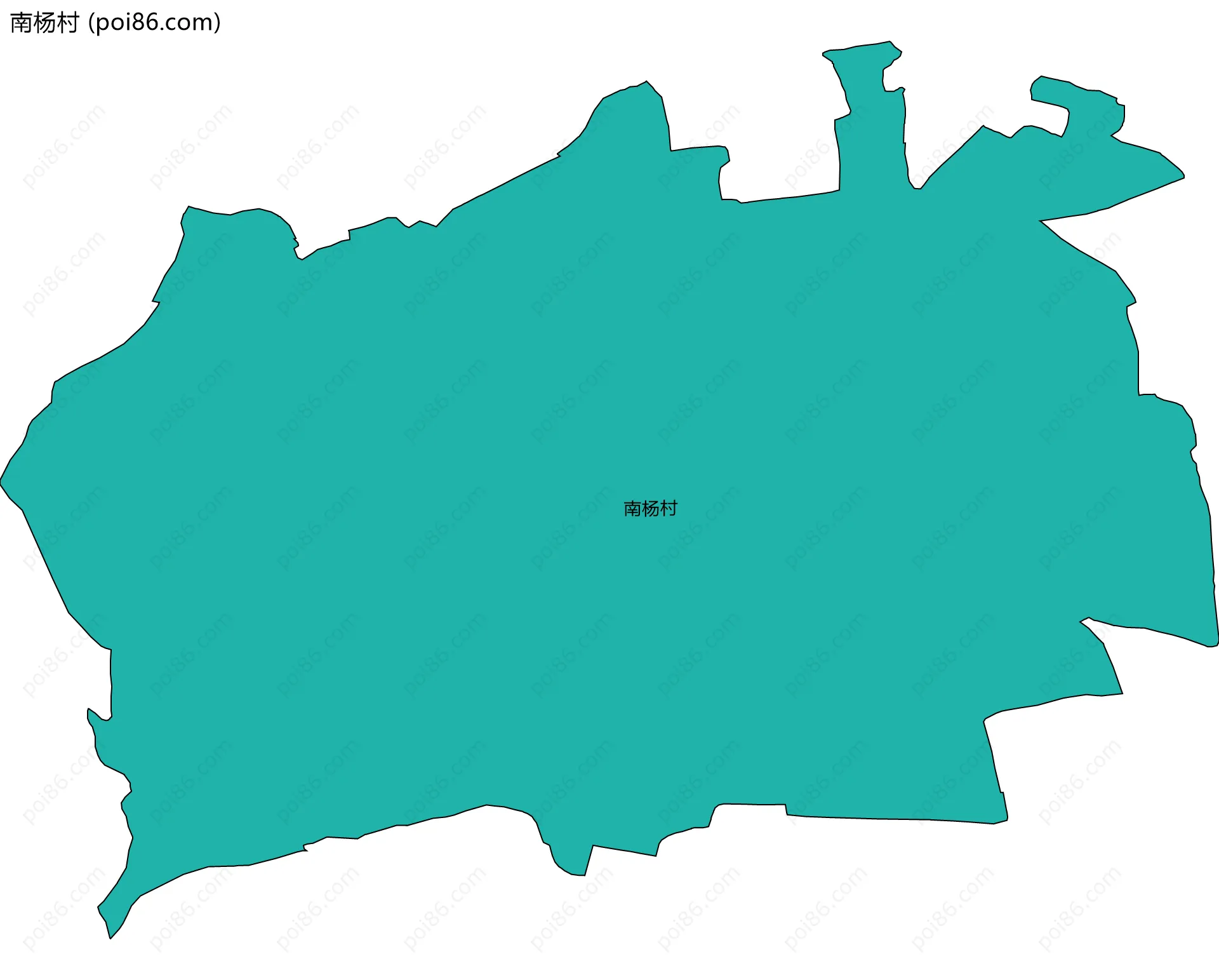 南杨村边界地图