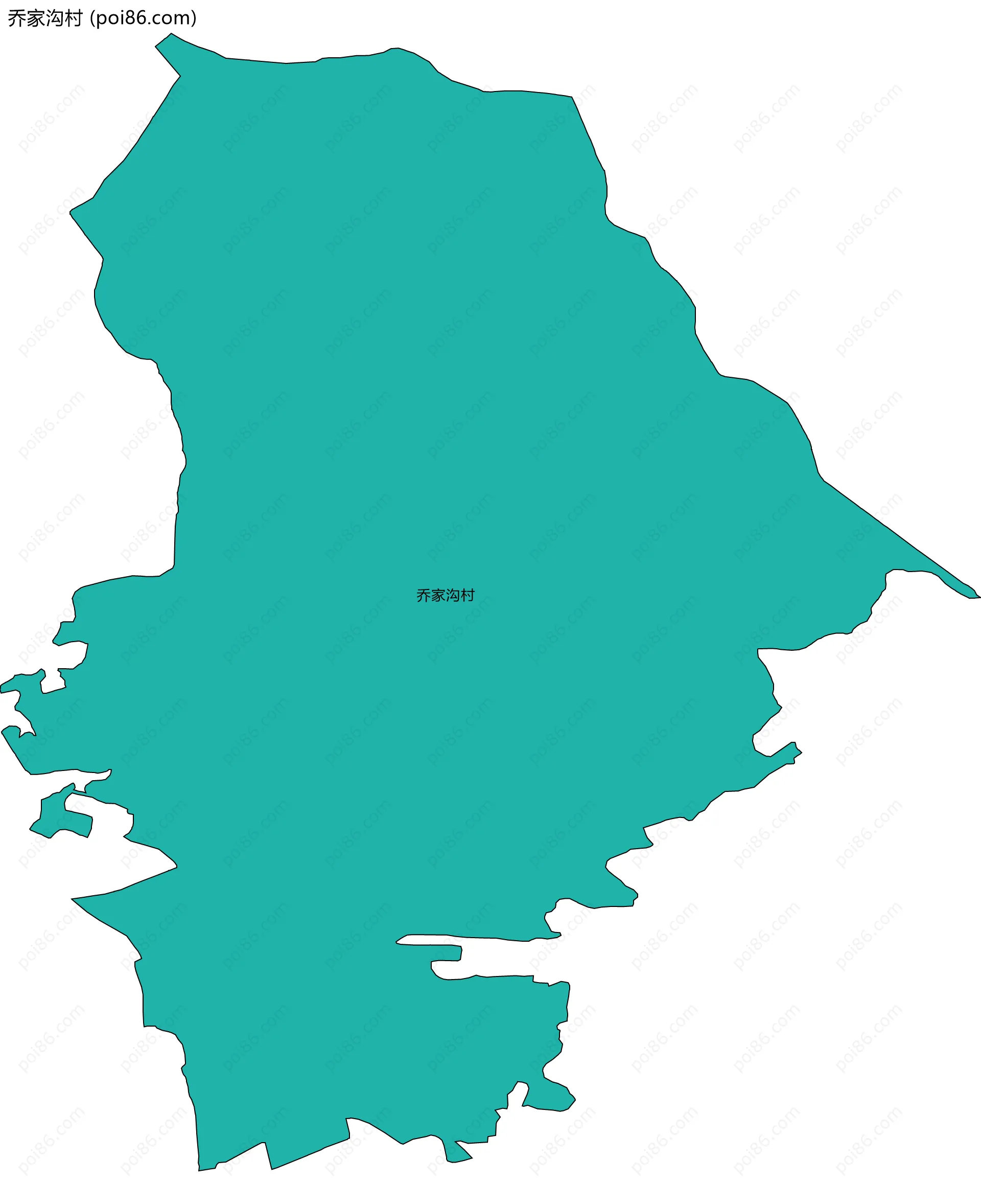 乔家沟村边界地图