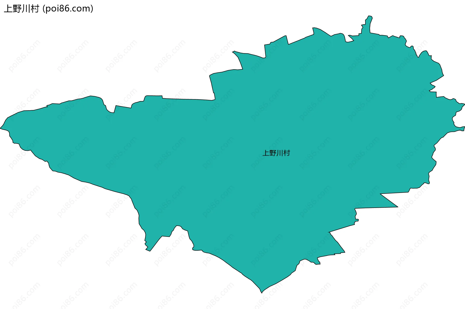 上野川村边界地图