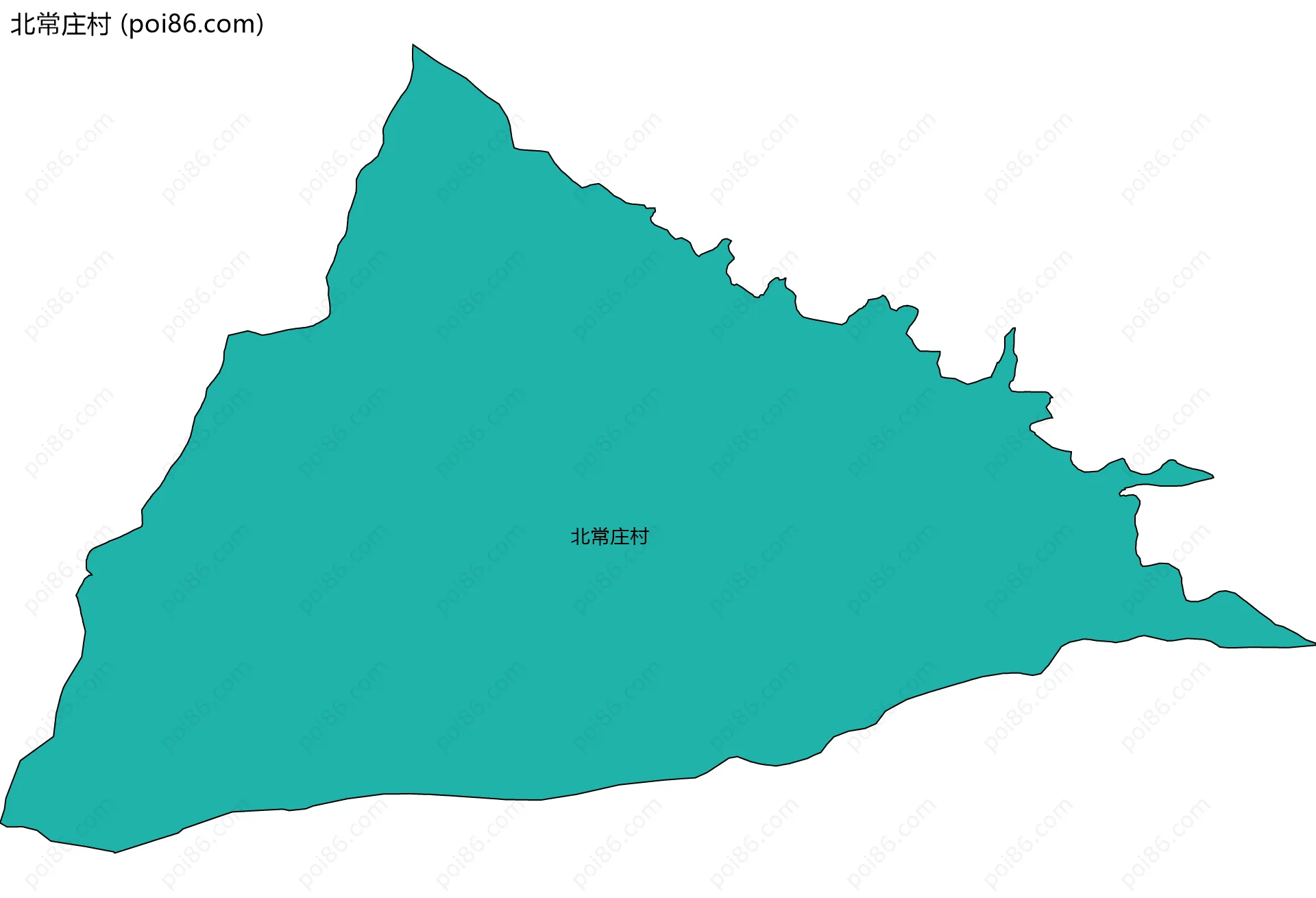 北常庄村边界地图