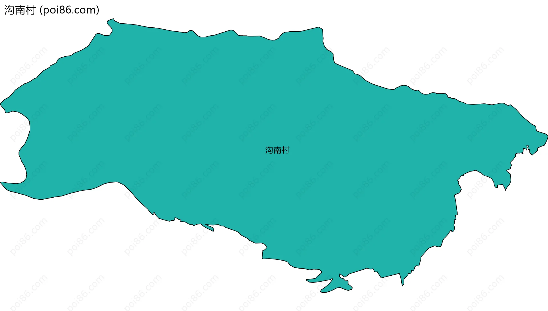 沟南村边界地图