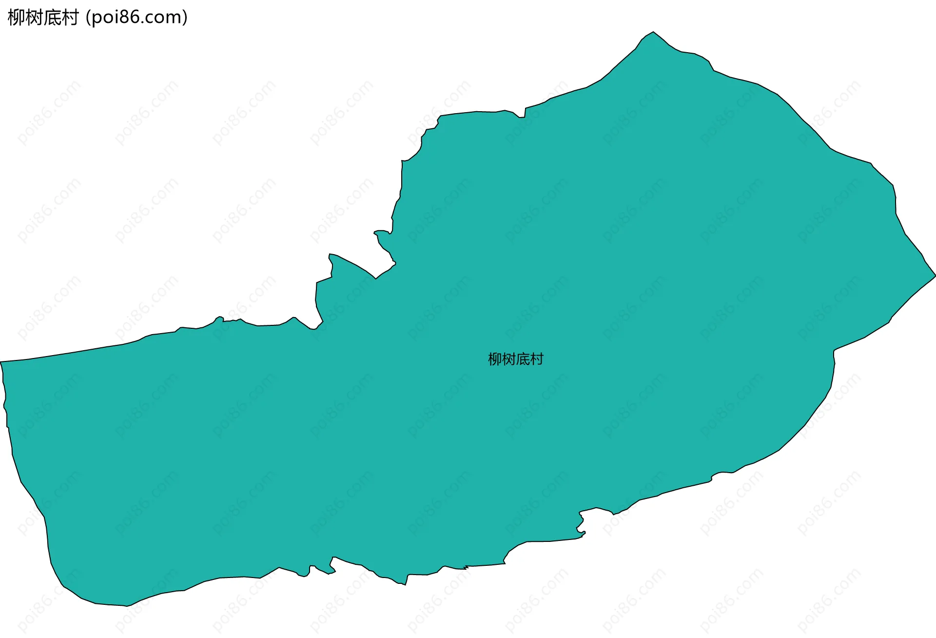 柳树底村边界地图