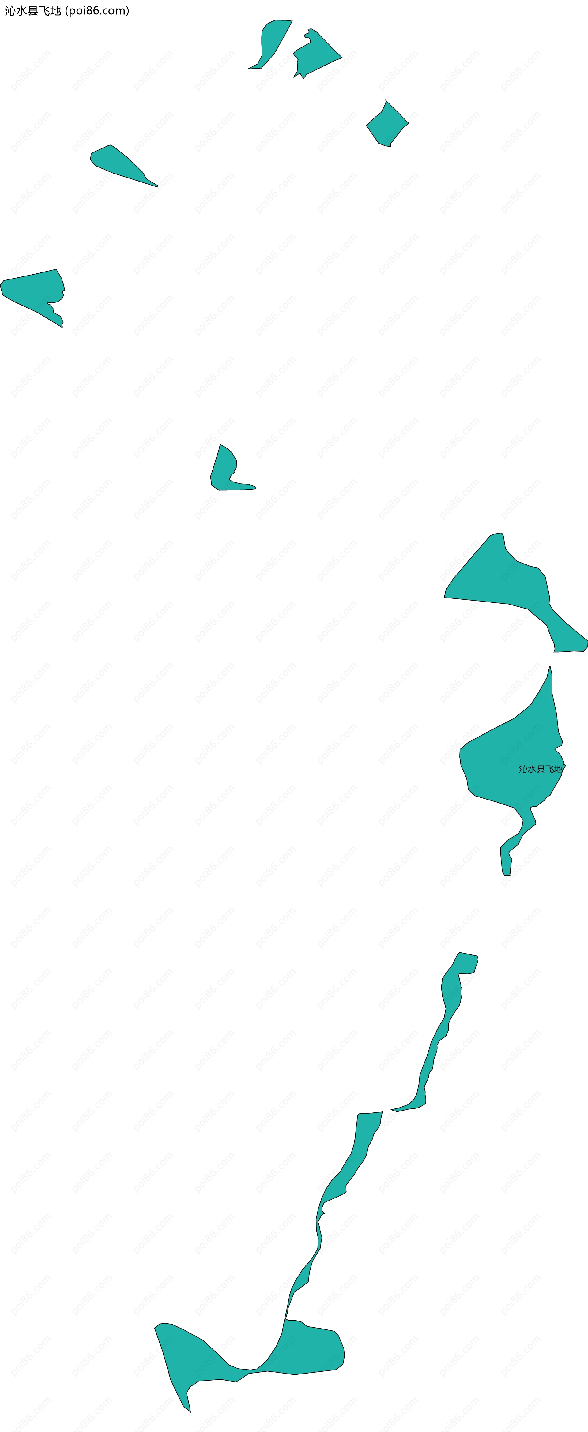 沁水县飞地边界地图