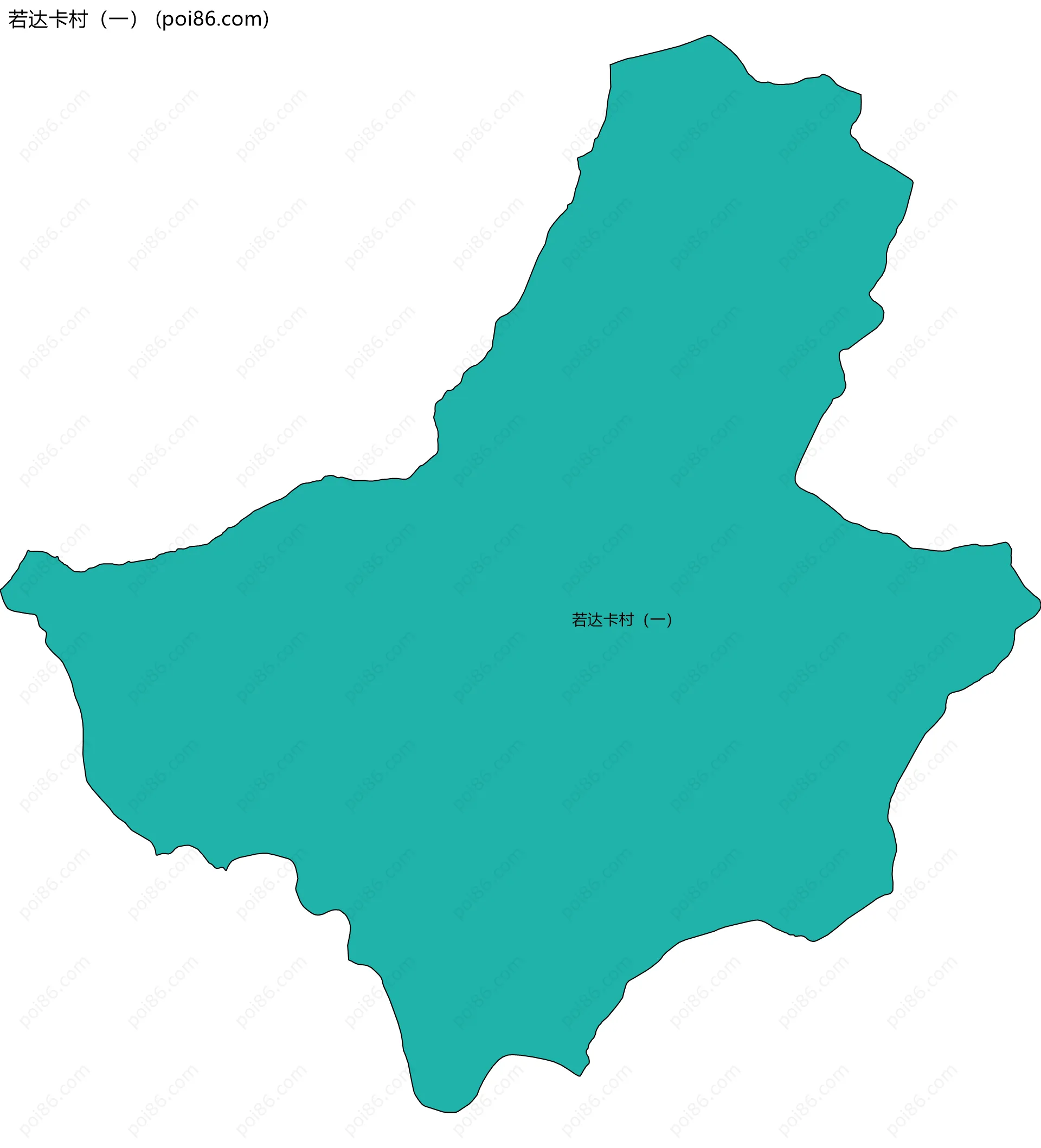 若达卡村（一）边界地图