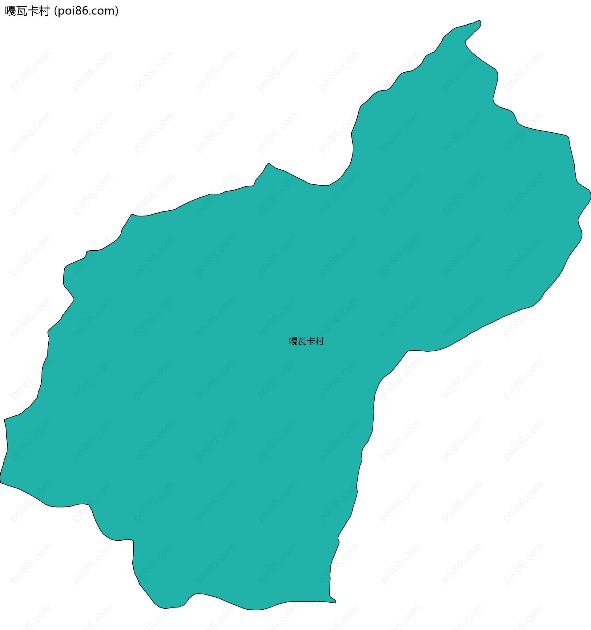 嘠瓦卡村边界地图