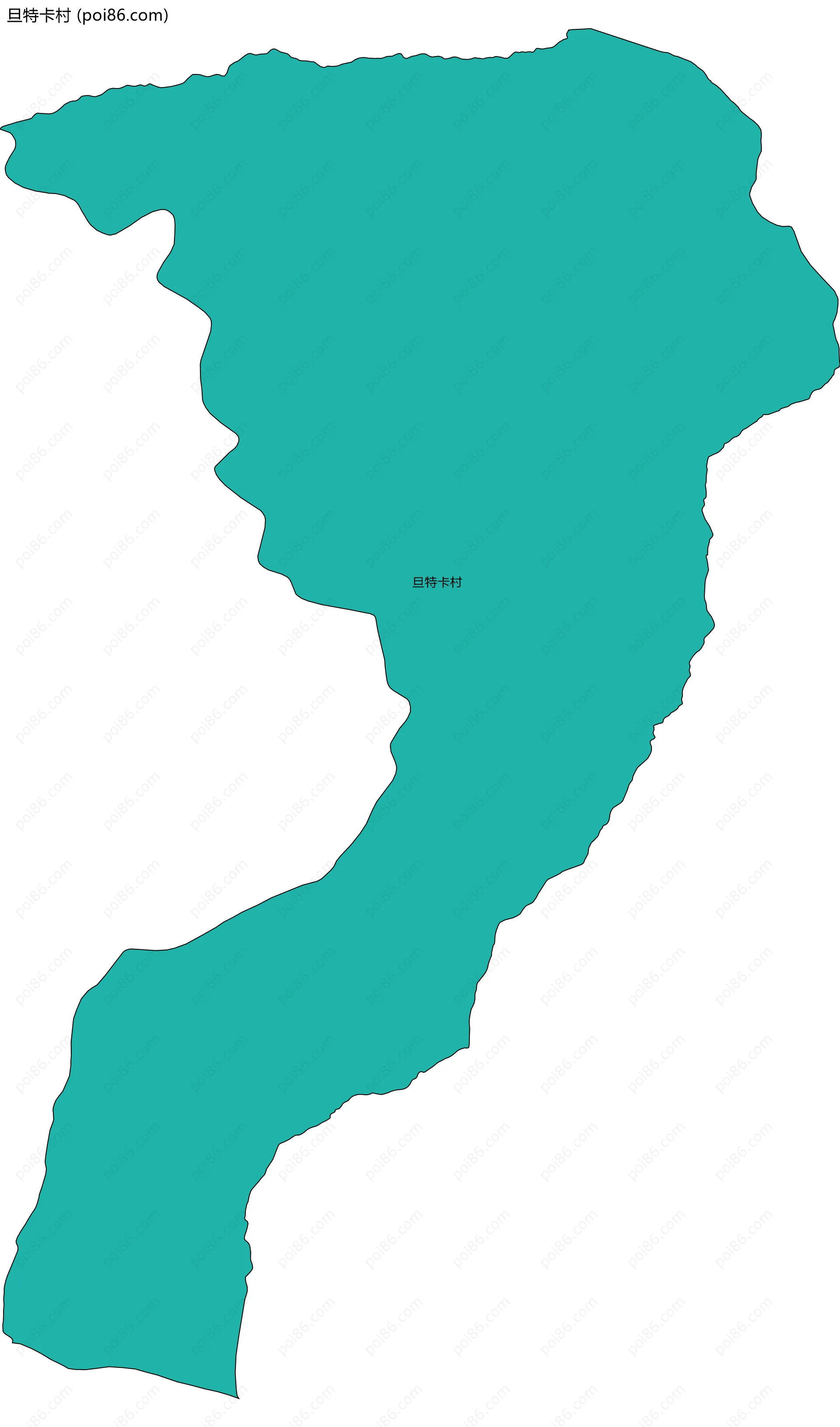 旦特卡村边界地图