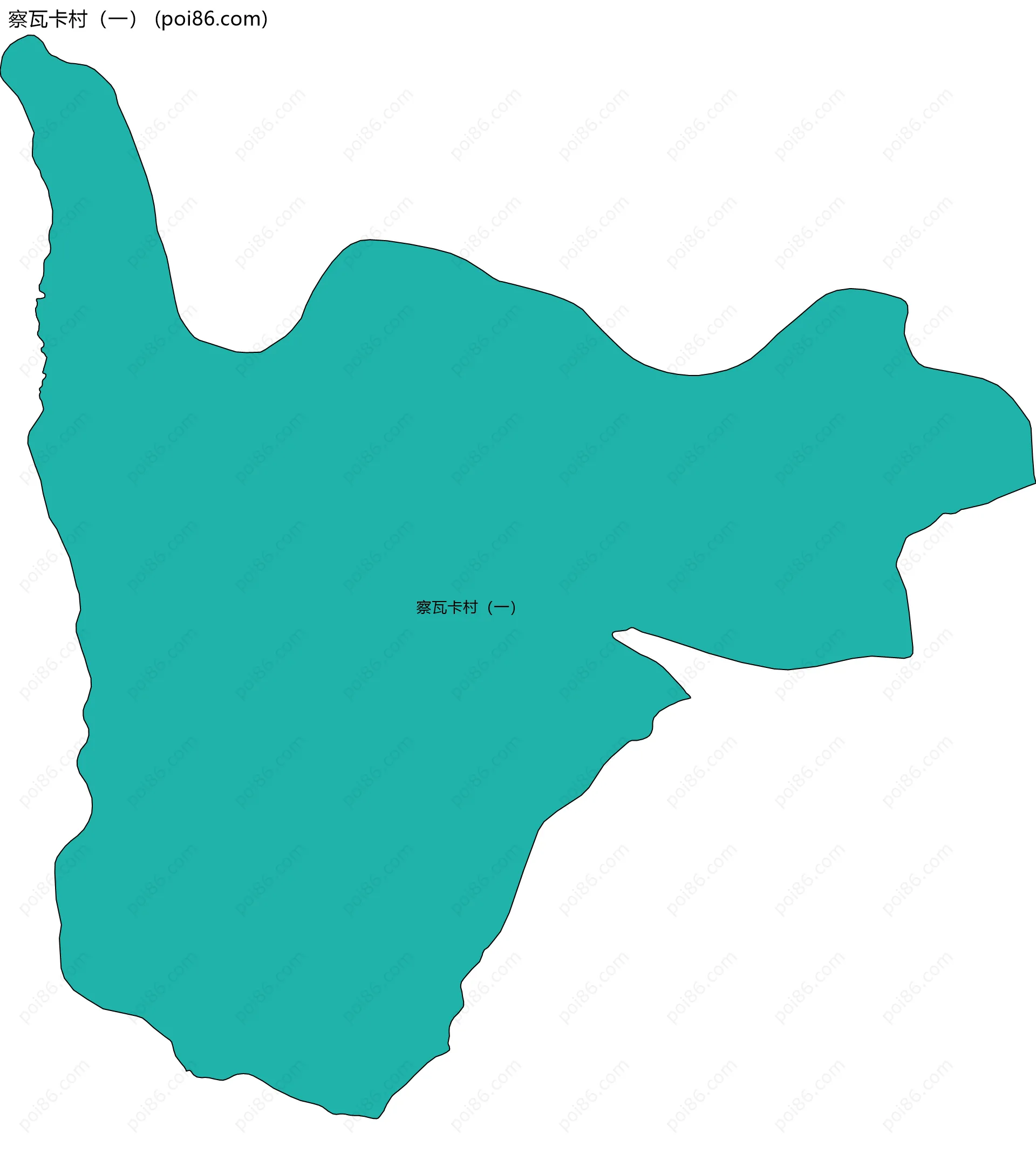 察瓦卡村（一）边界地图