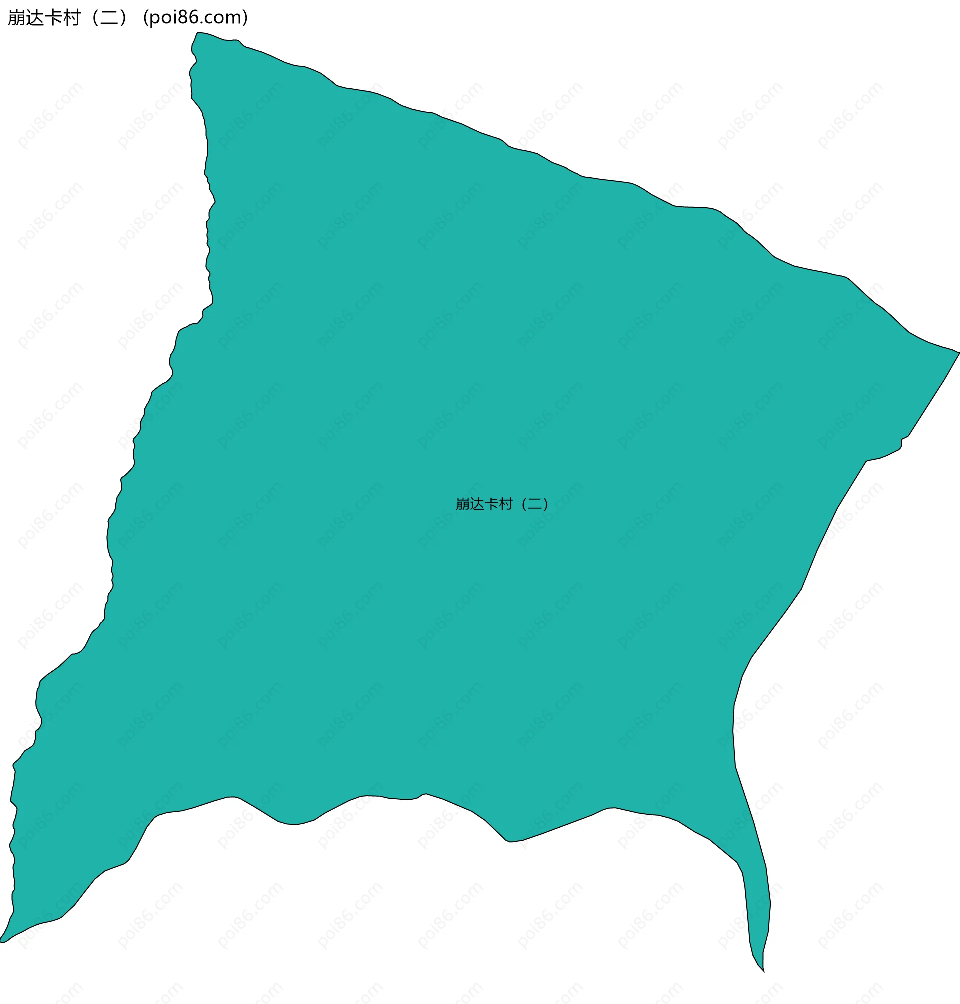 崩达卡村（二）边界地图