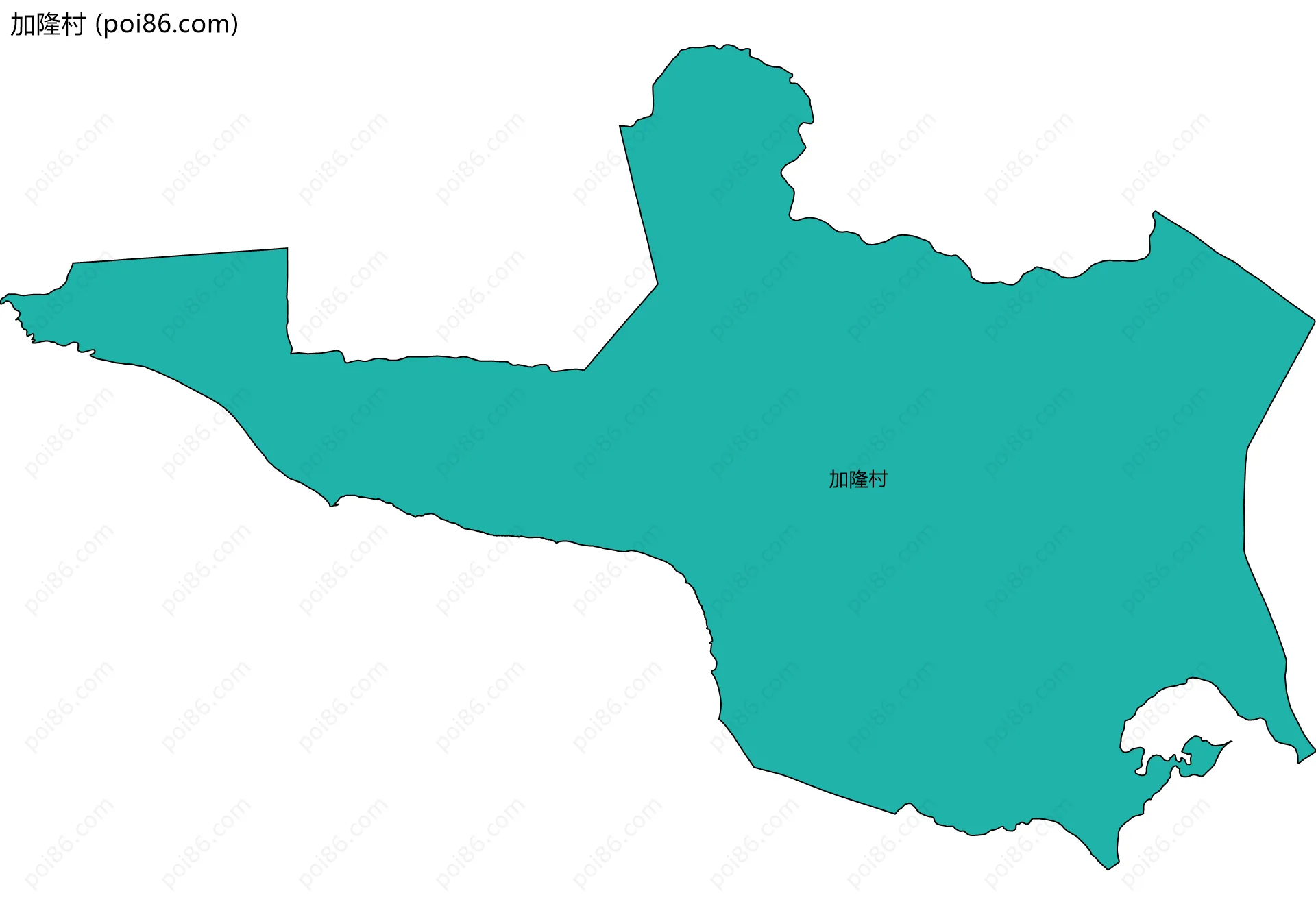 加隆村边界地图