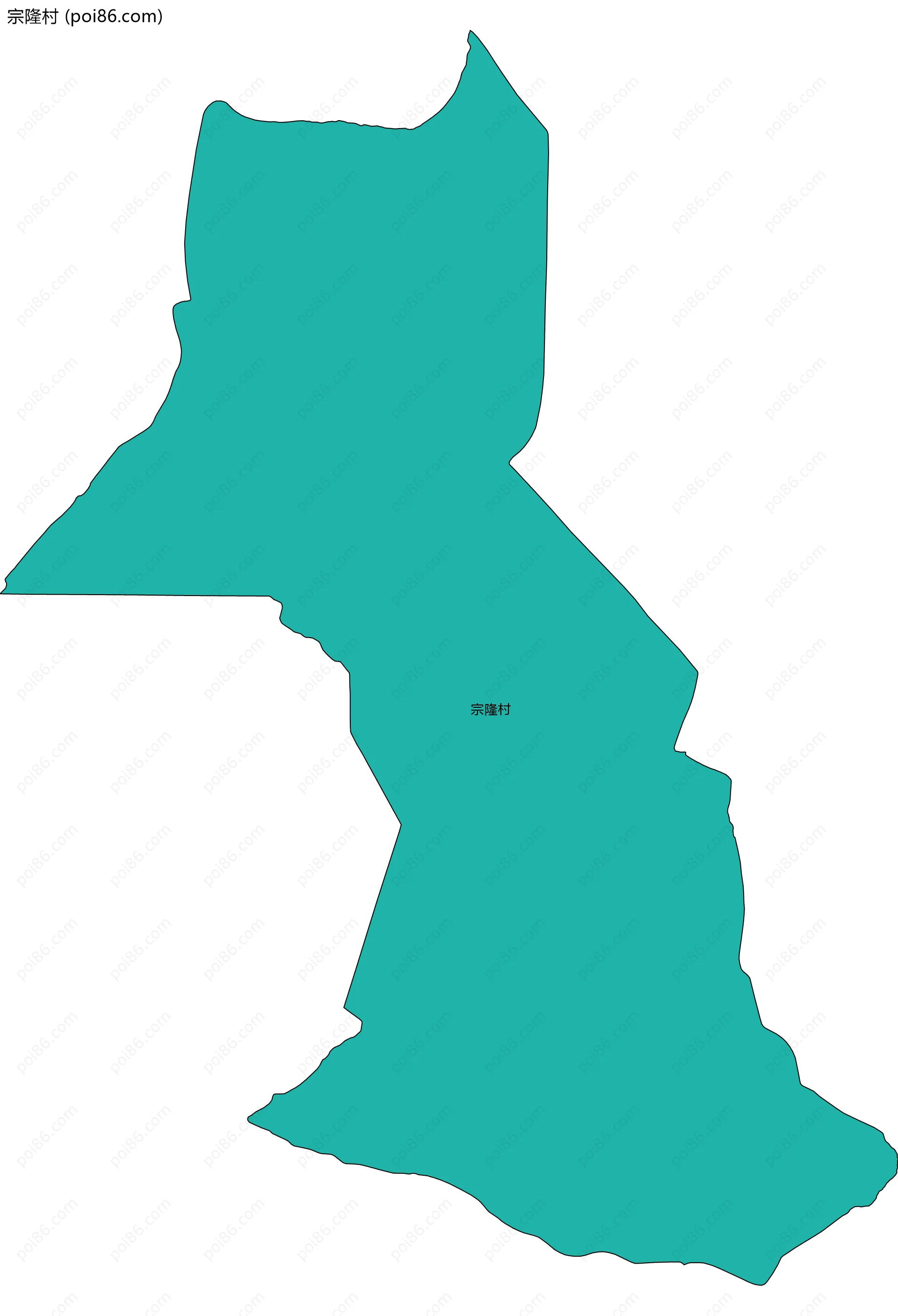 宗隆村边界地图