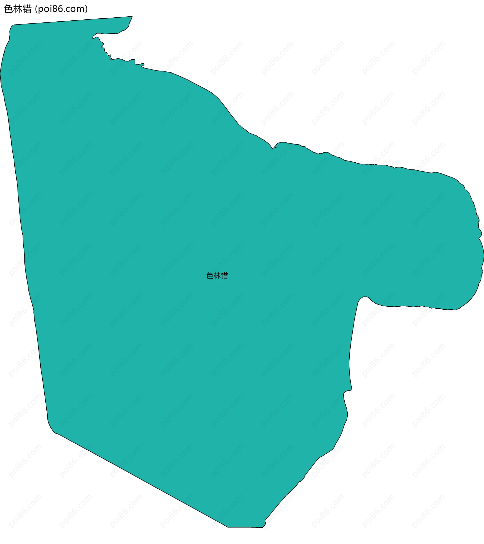 色林错边界地图