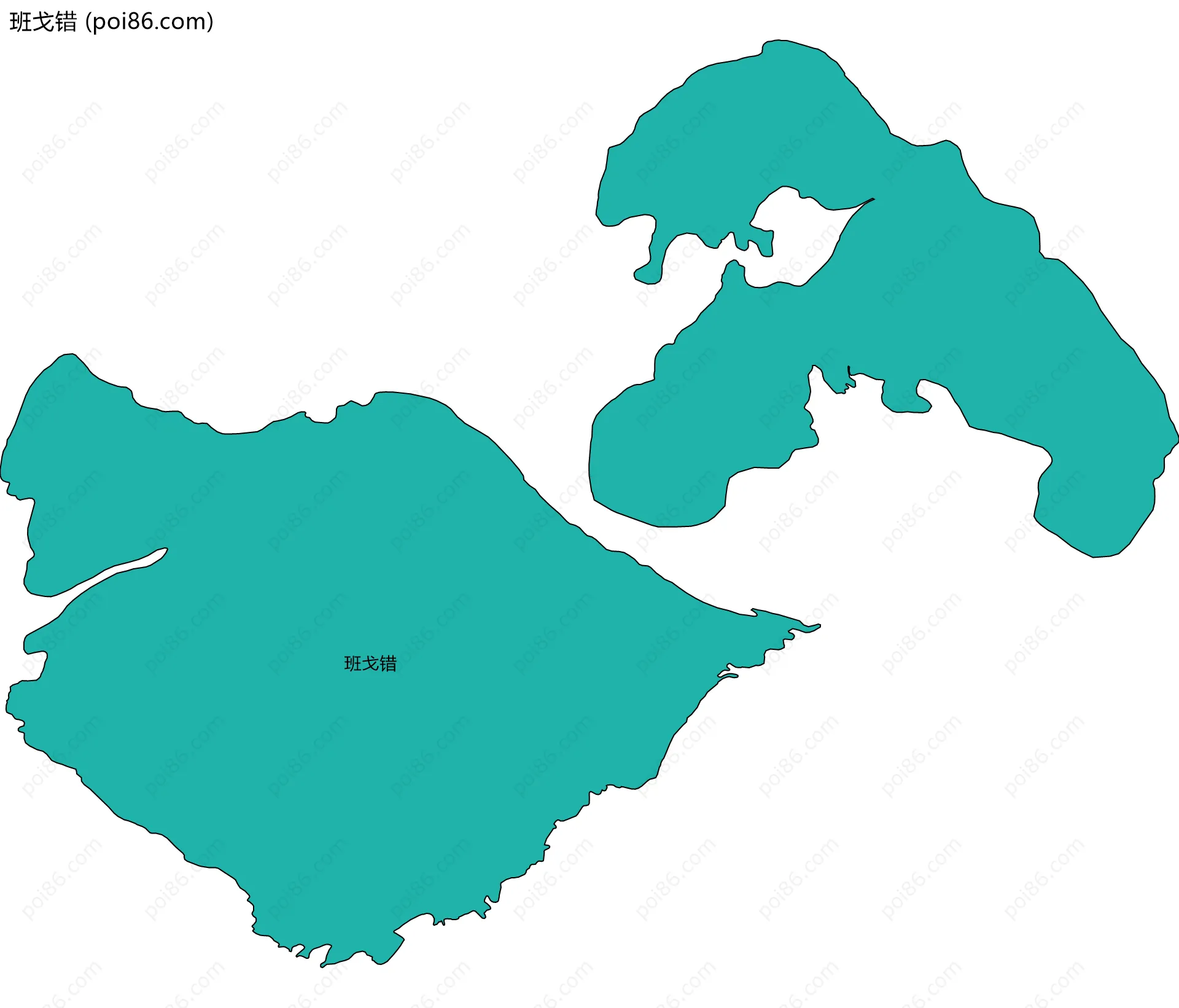 班戈错边界地图