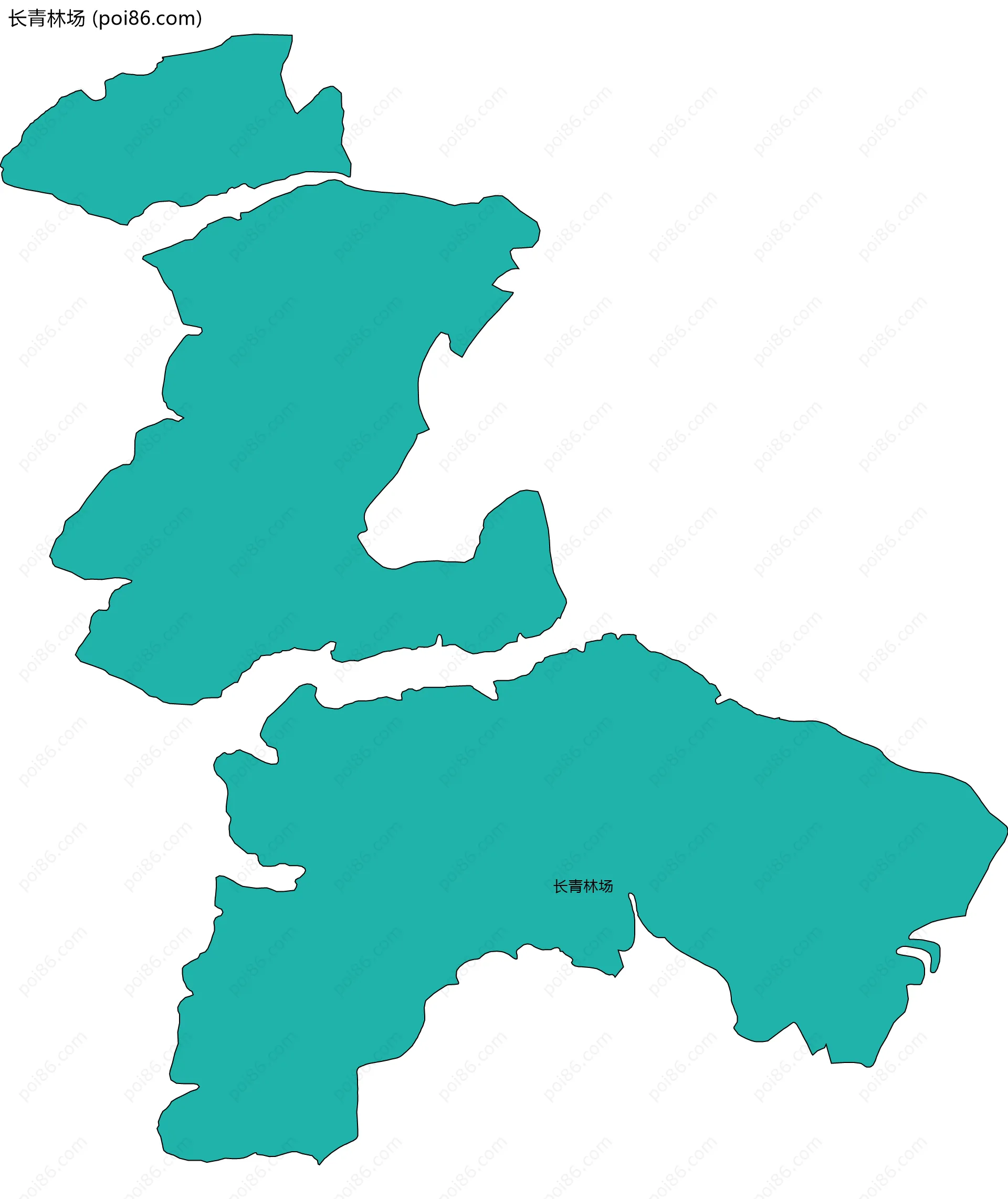 长青林场边界地图(五级行政区划)