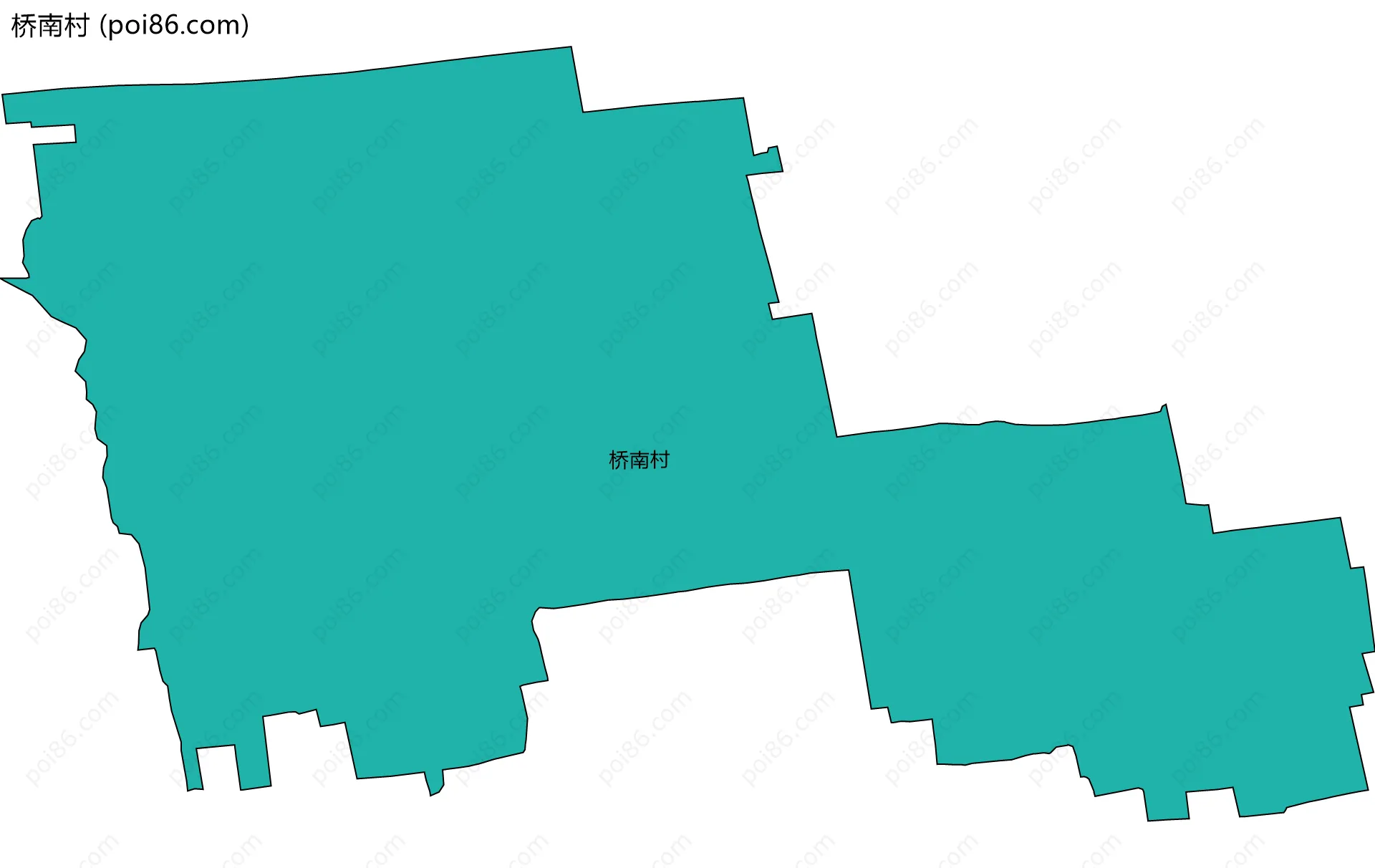桥南村边界地图