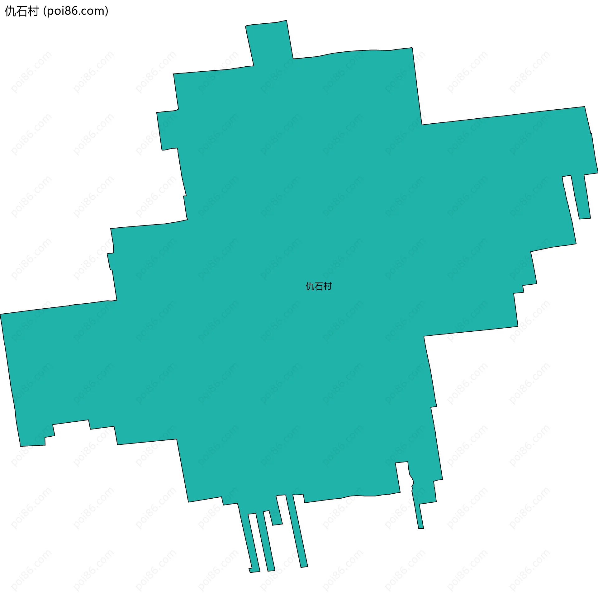 仇石村边界地图