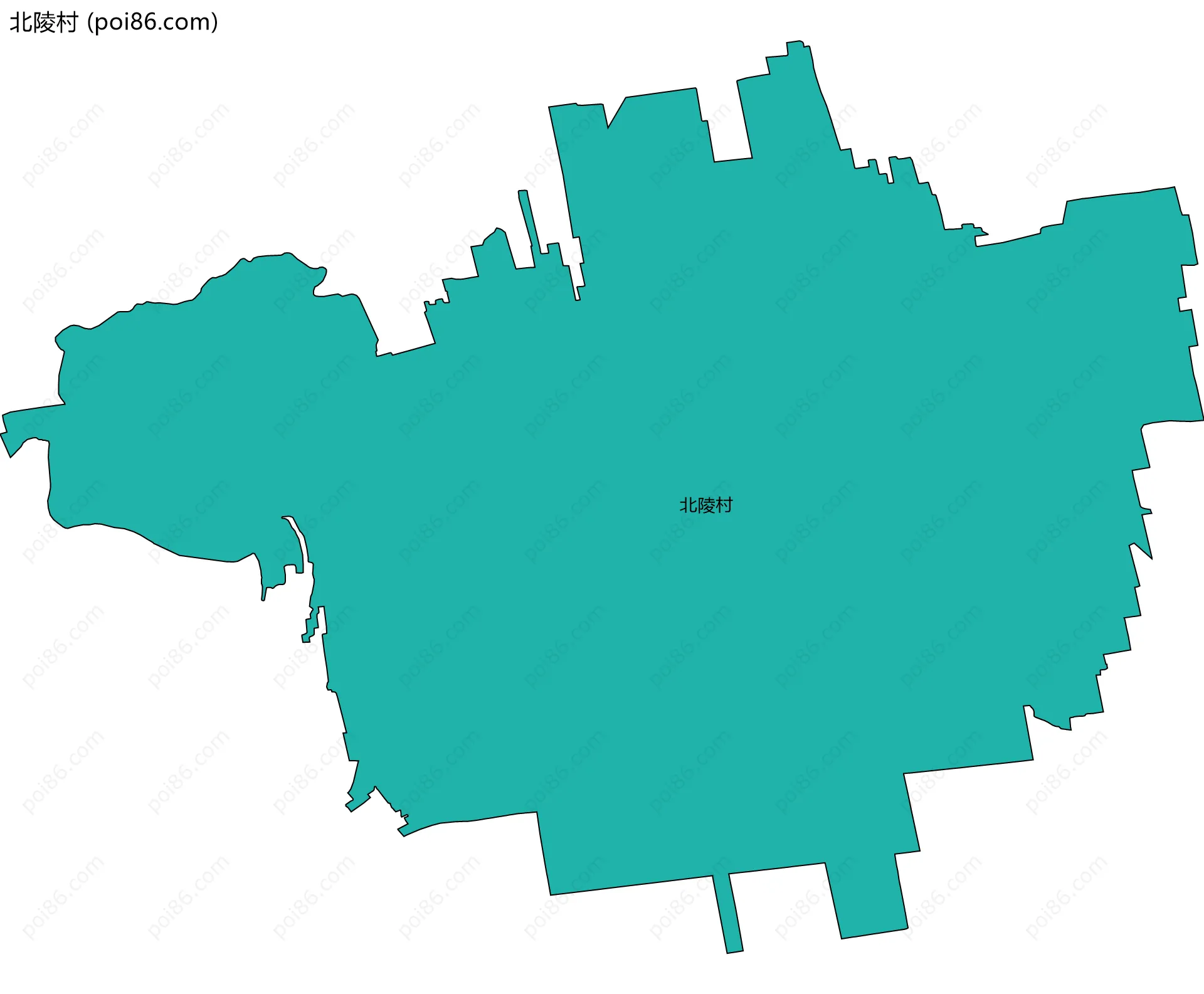 北陵村边界地图