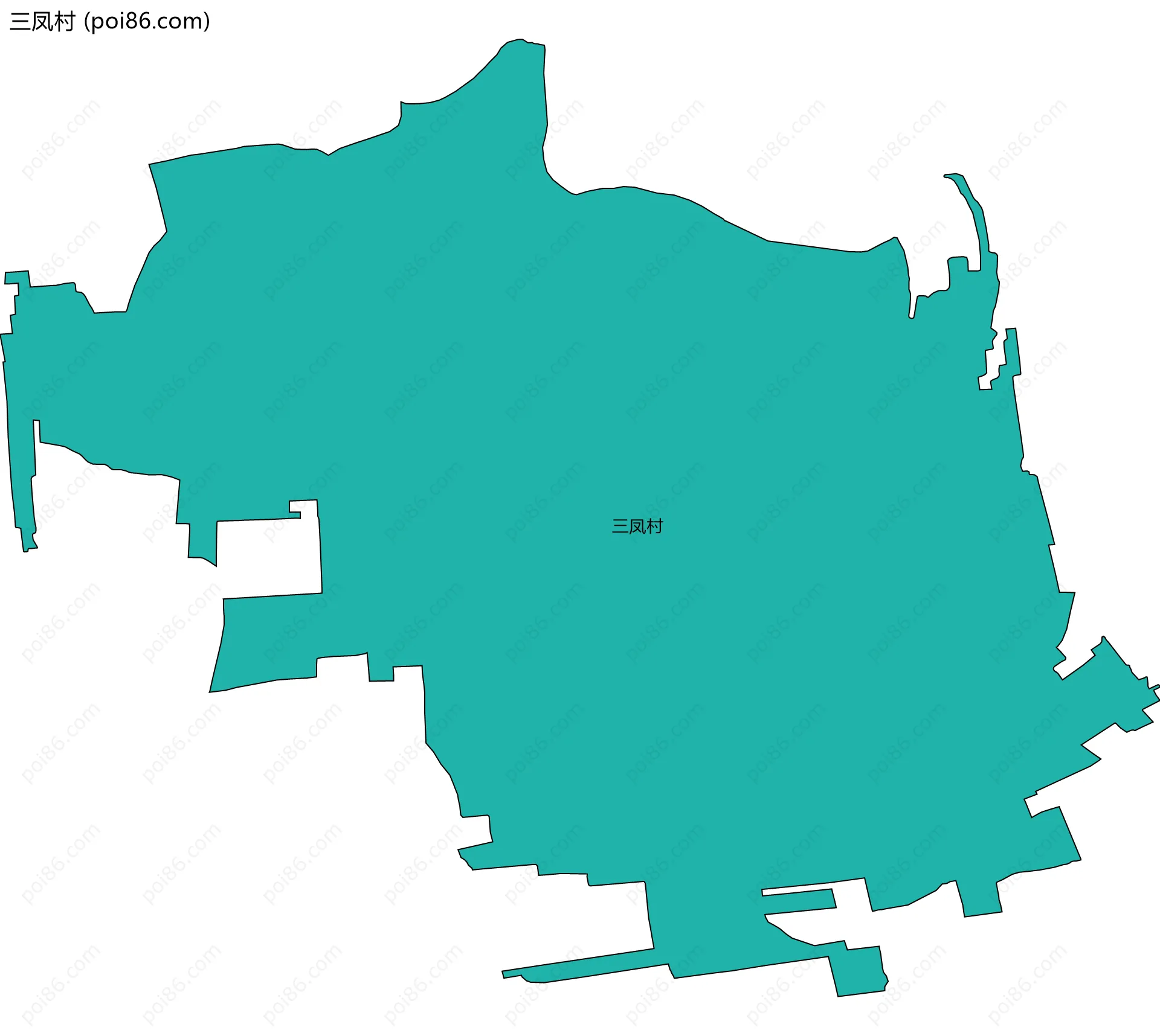 三凤村边界地图
