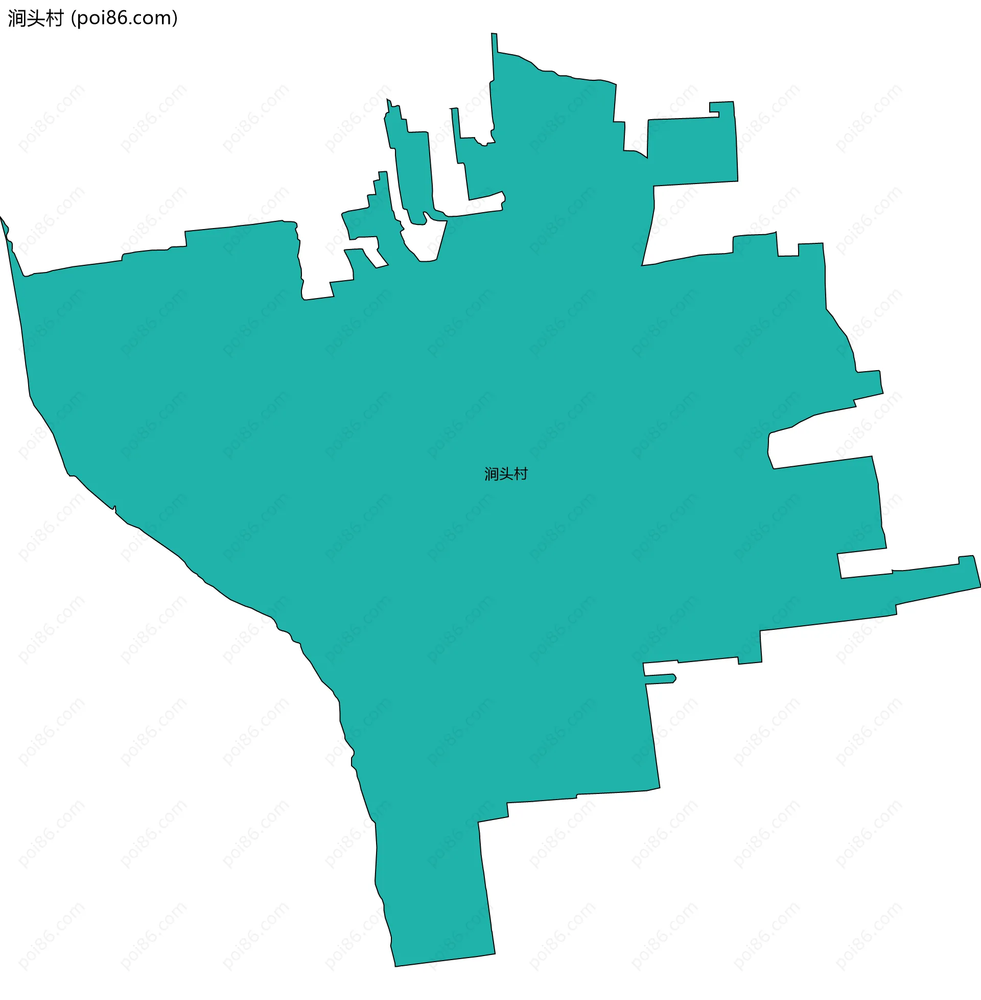 涧头村边界地图
