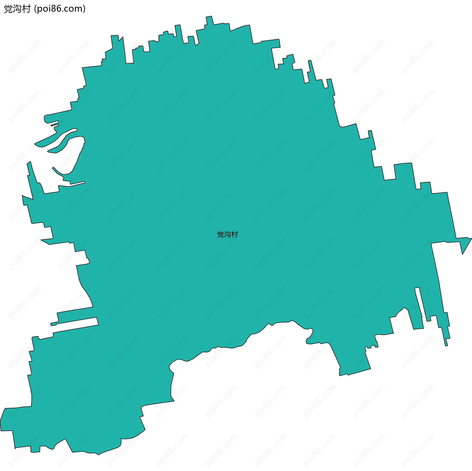 党沟村边界地图