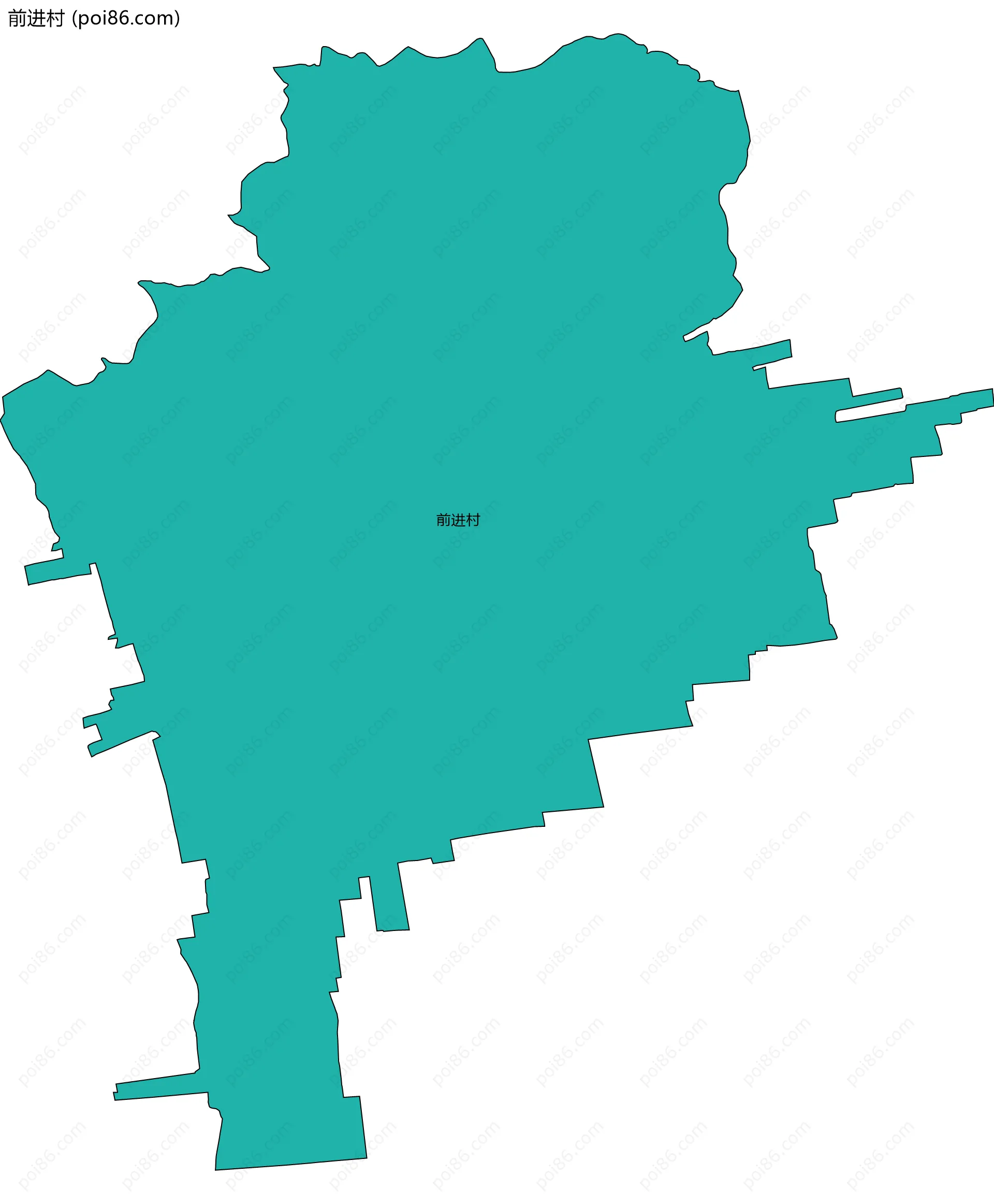 前进村边界地图