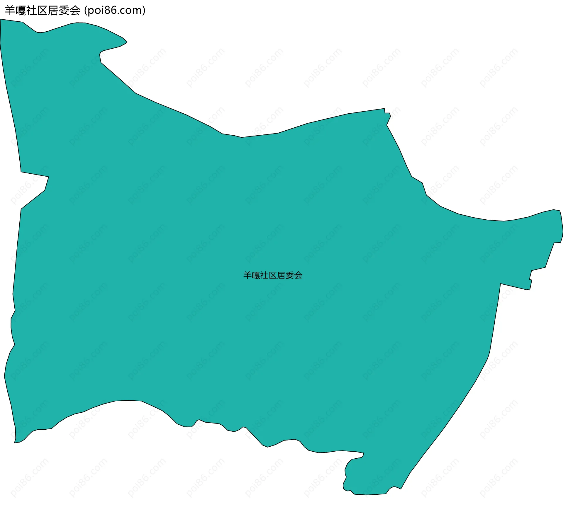 羊嘎社区居委会边界地图