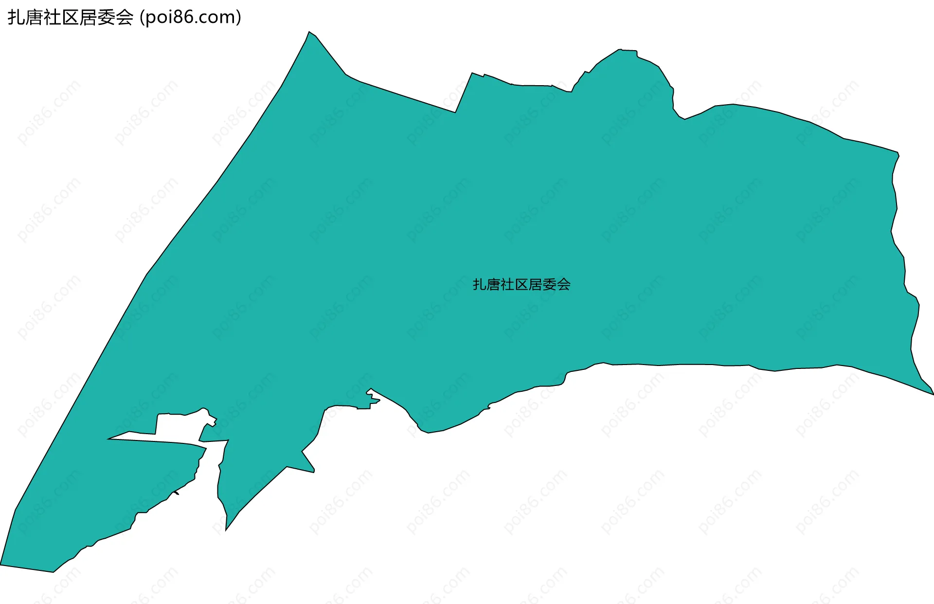 扎唐社区居委会边界地图