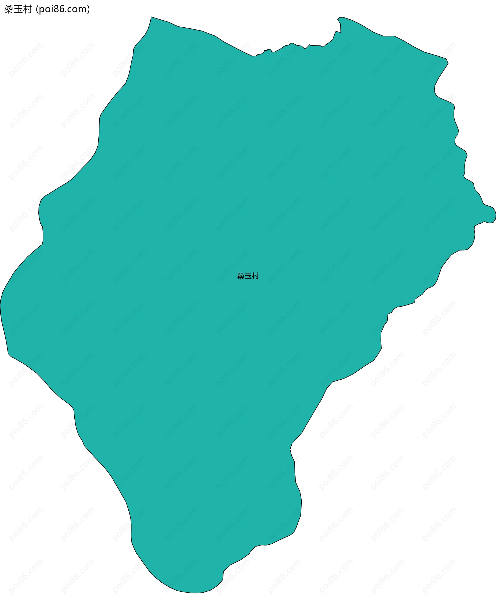 桑玉村边界地图