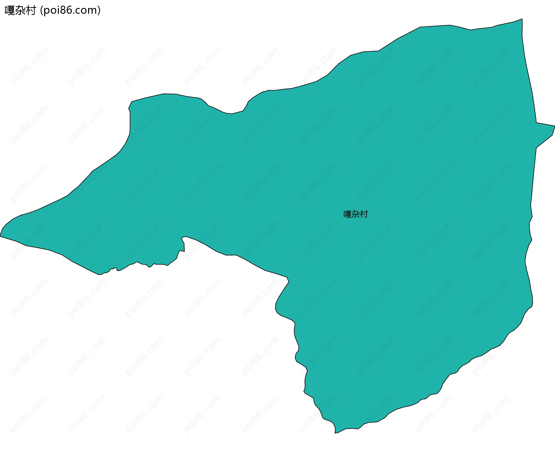嘎杂村边界地图