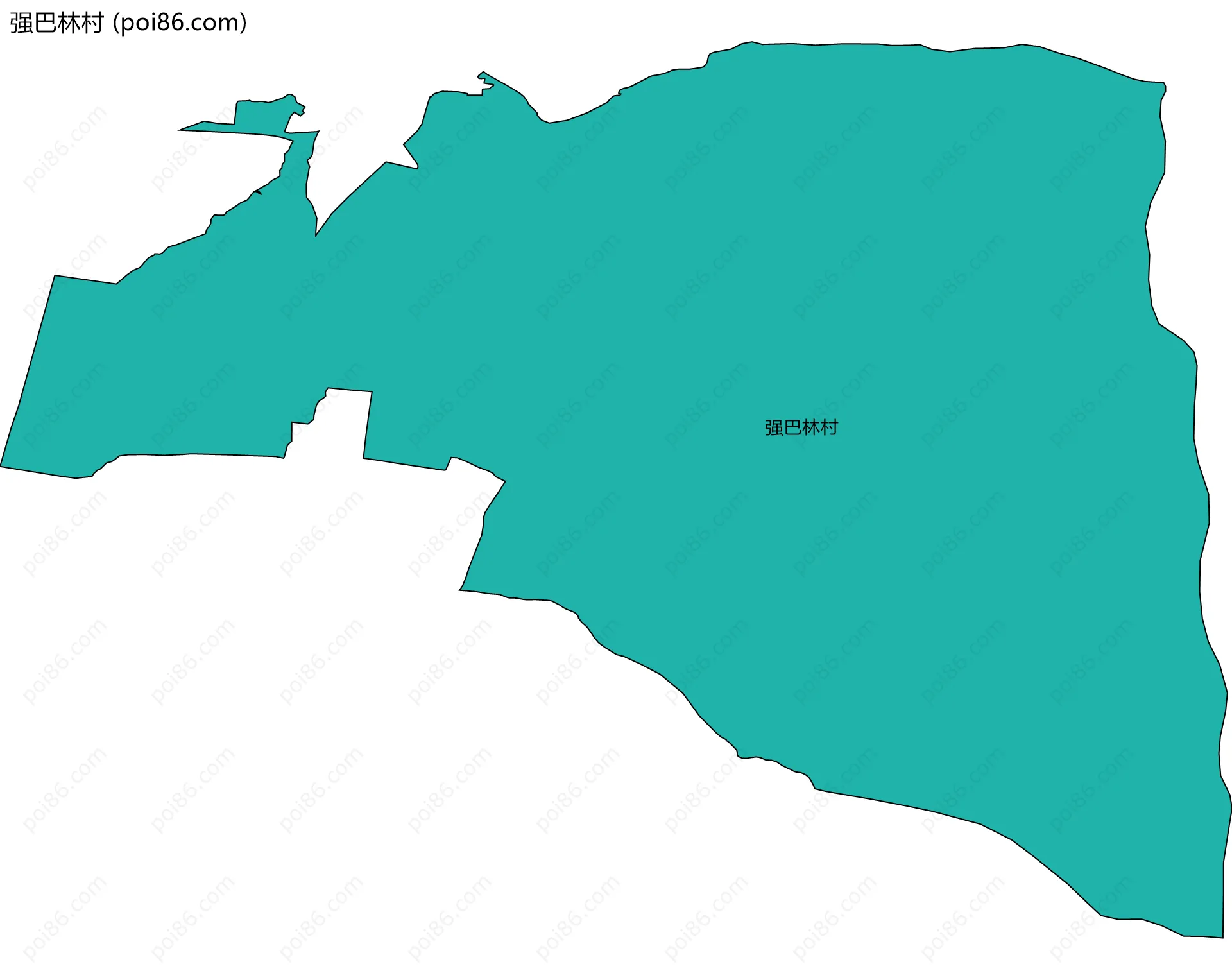 强巴林村边界地图